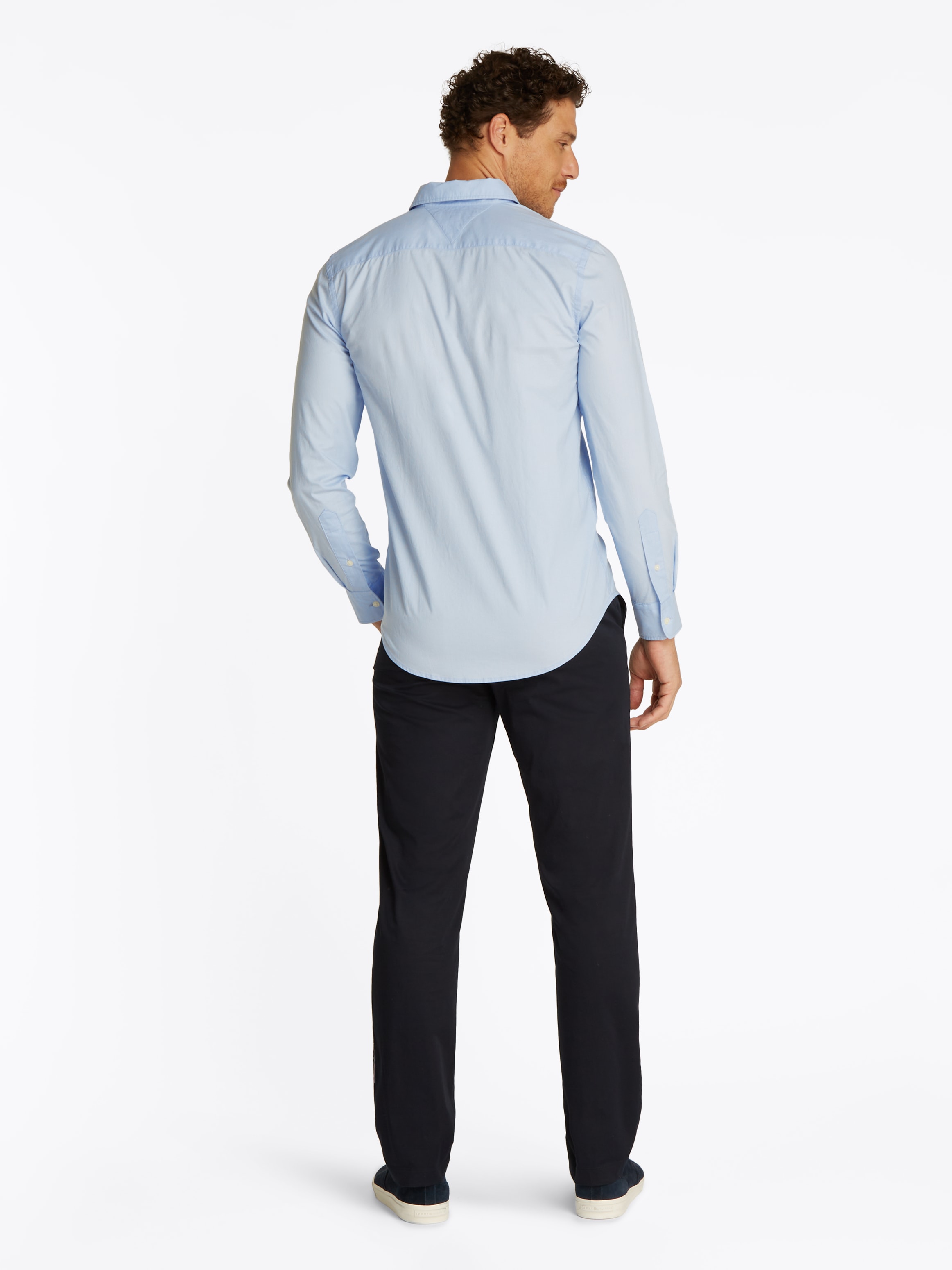 Tommy Hilfiger Businesshemd »FLEX POPLIN KENT COLLAR SF SHIRT«, mit Logostickerei