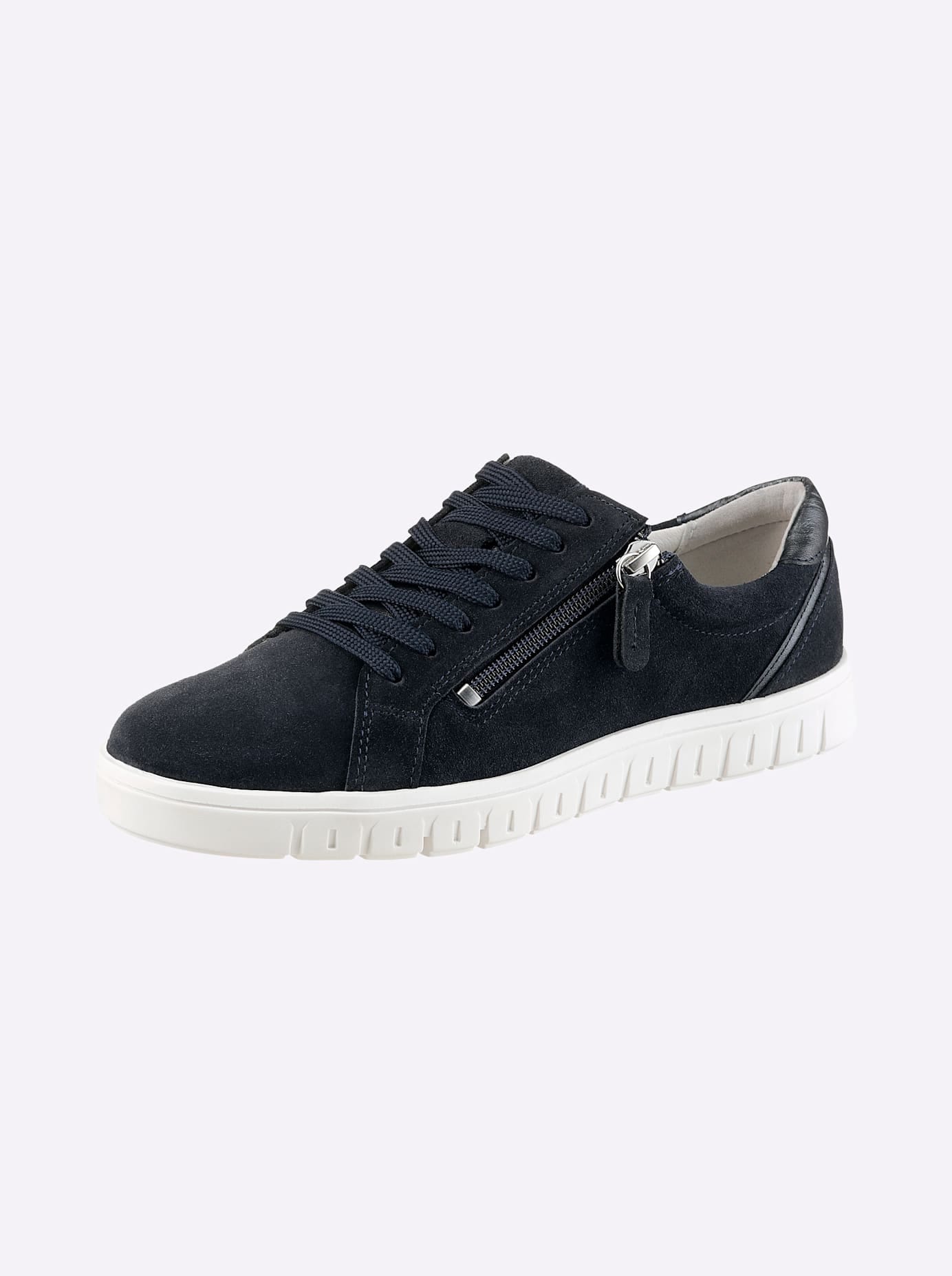 CASUAL LOOKS Damen Sneaker, Gr. 39marine, Veloursleder, Schuhe