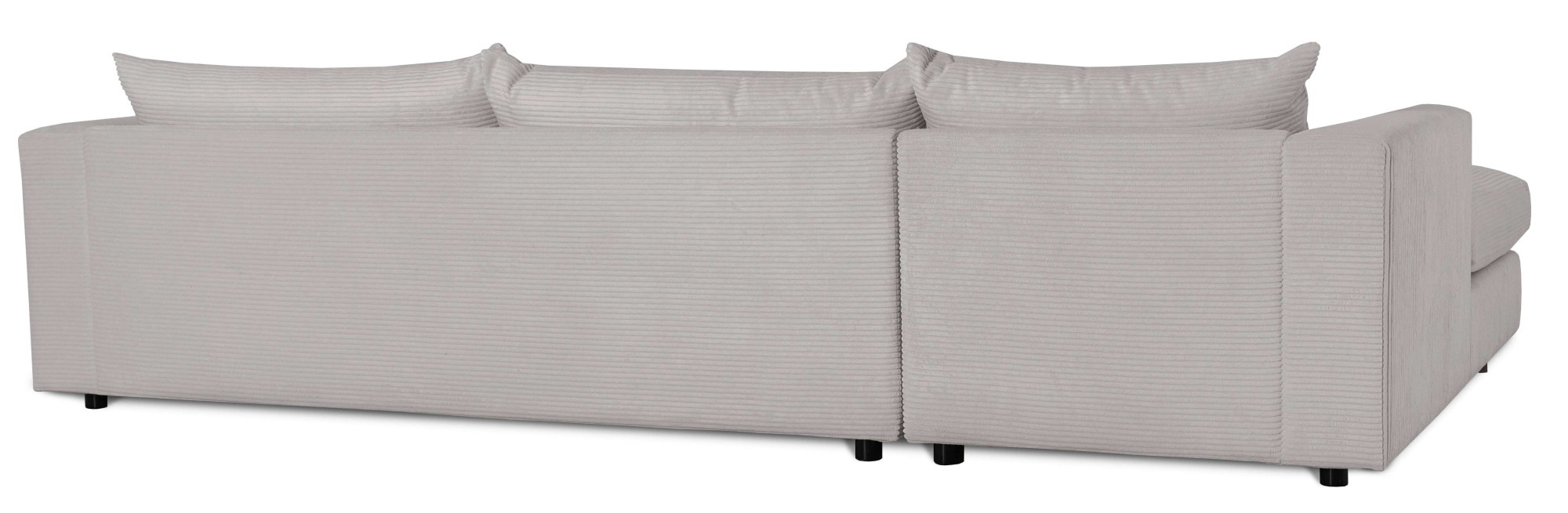LeGer Home by Lena Gercke Ecksofa »Avelina«, (2 St.), Breite 297 cm, in Cord- und Chenille- Stoff, Rückenkissen mit Federn