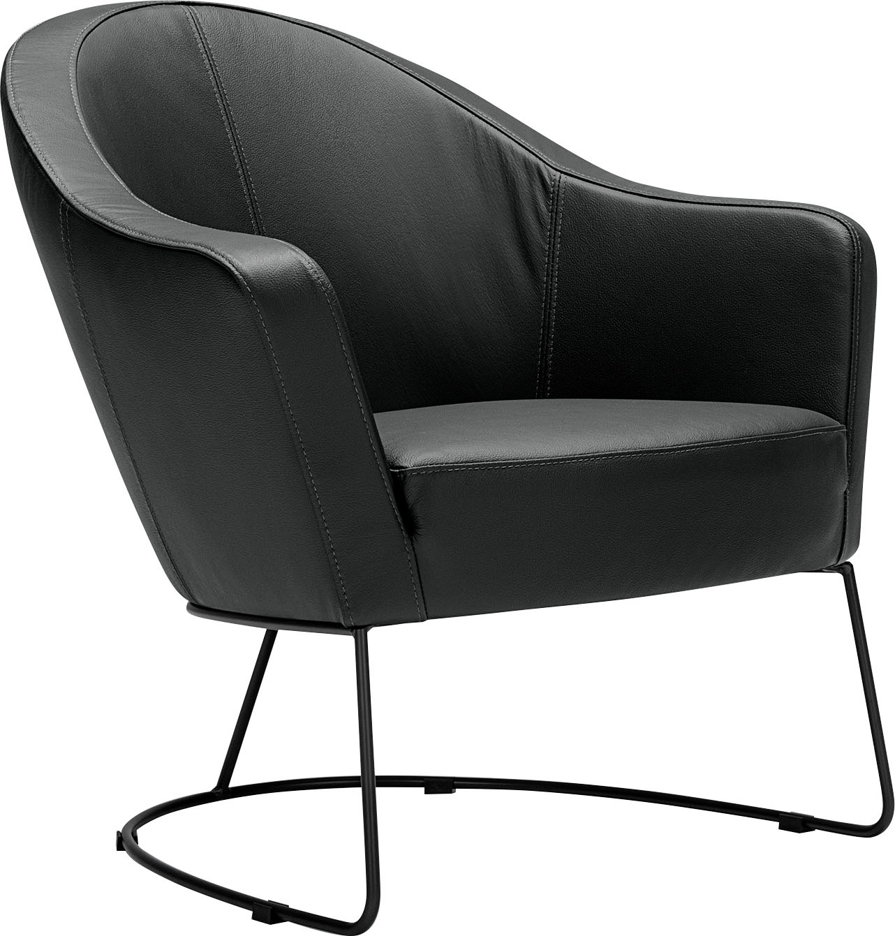 LOVI Loungesessel Grape, Metallrahmen schwarz, ergonomische Gestaltung mit hochwertigem Formschaum