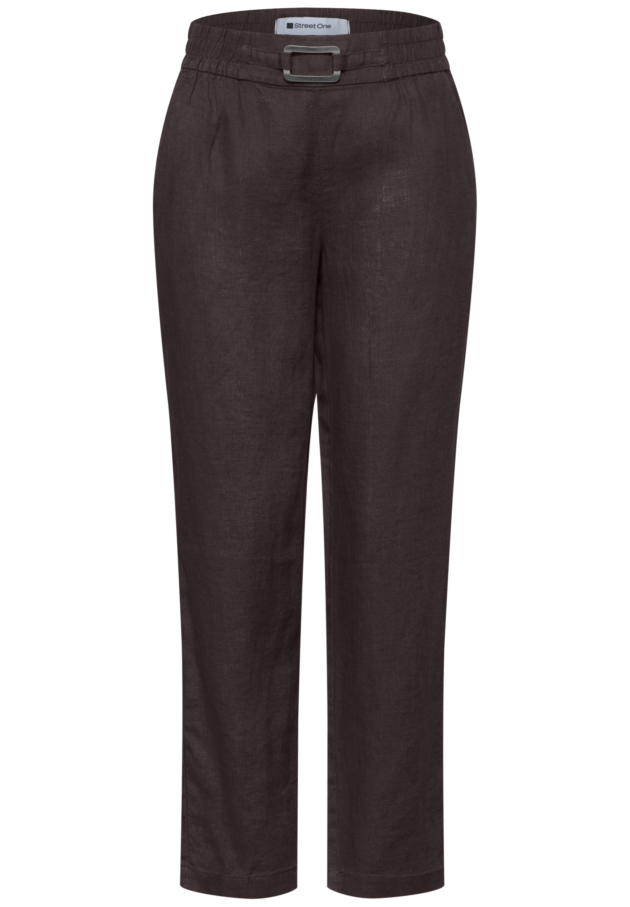 STREET ONE Leinenhose »Style Bonny«  Slim Leg Hose aus Leinen mit Schnalle