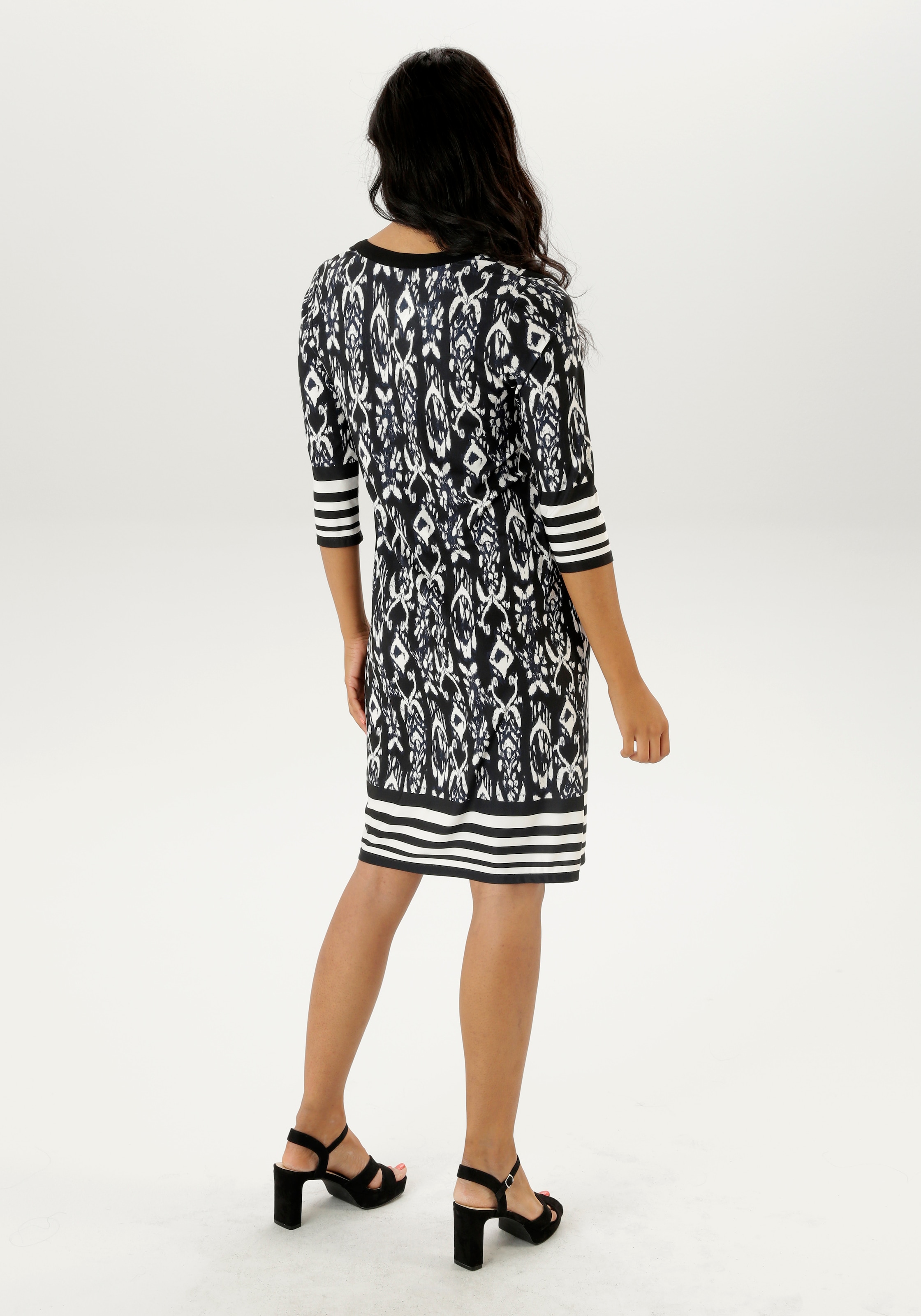 Aniston SELECTED Jerseykleid, mit femininen Ethno-Muster Allover - NEUE KOLLEKTION