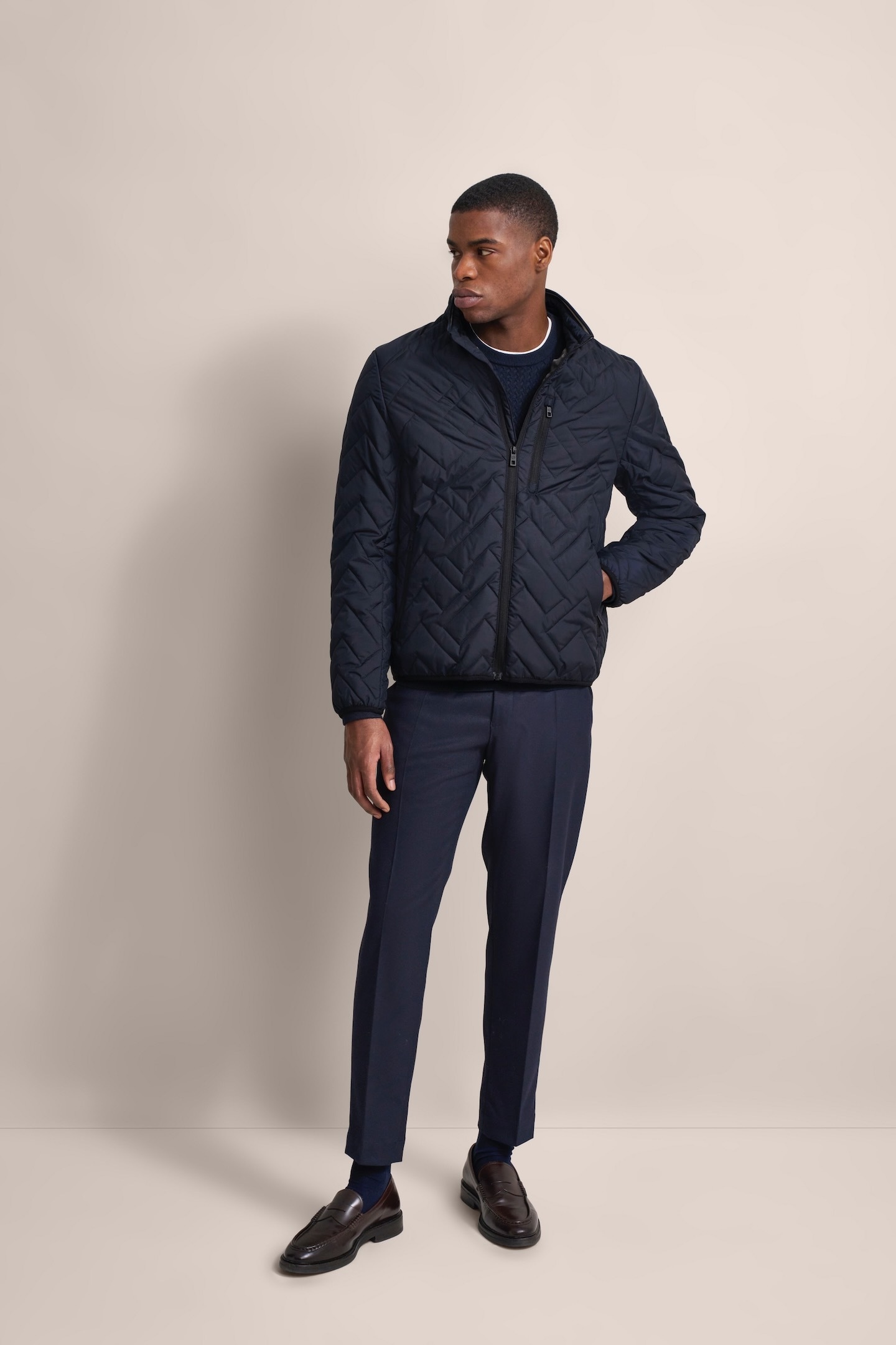bugatti Blouson, ohne Kapuze, in Steppoptik