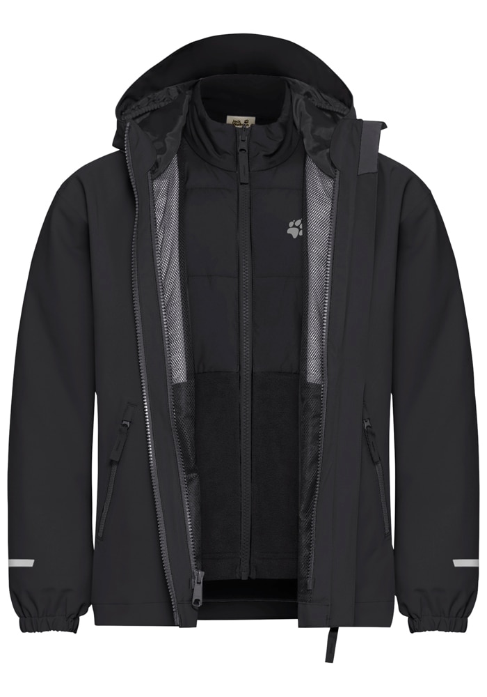 Jack Wolfskin 3-in-1-Funktionsjacke »HYBRID 3IN1 JACKET K«, mit Kapuze