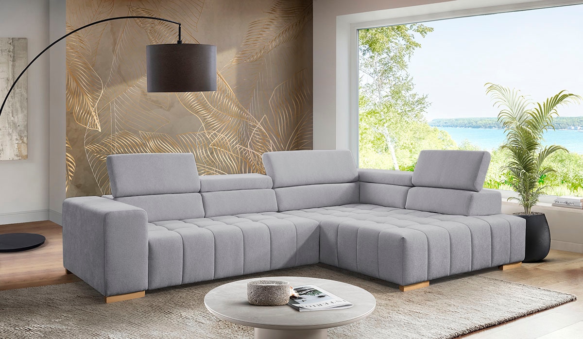 exxpo - sofa fashion Ecksofa "Elianos, hoher Sitzkomfort, aufwendige Kreuzs günstig online kaufen