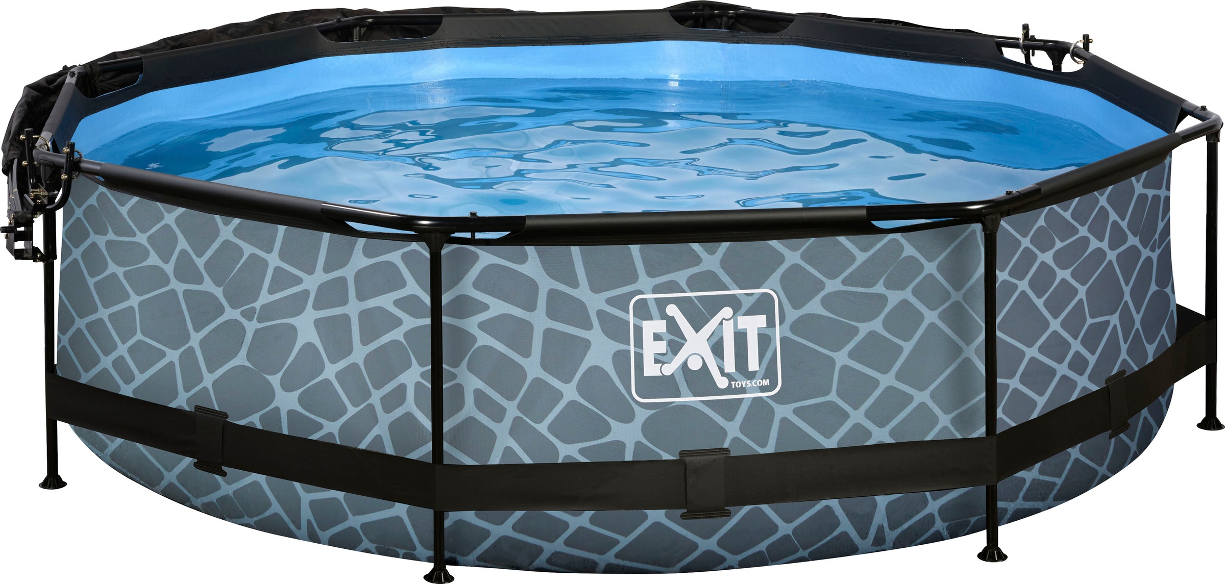 EXIT Framepool "inkl. Sonnensegel" ØxH: 300x76 cm, mit Kartuschenfilterpump günstig online kaufen