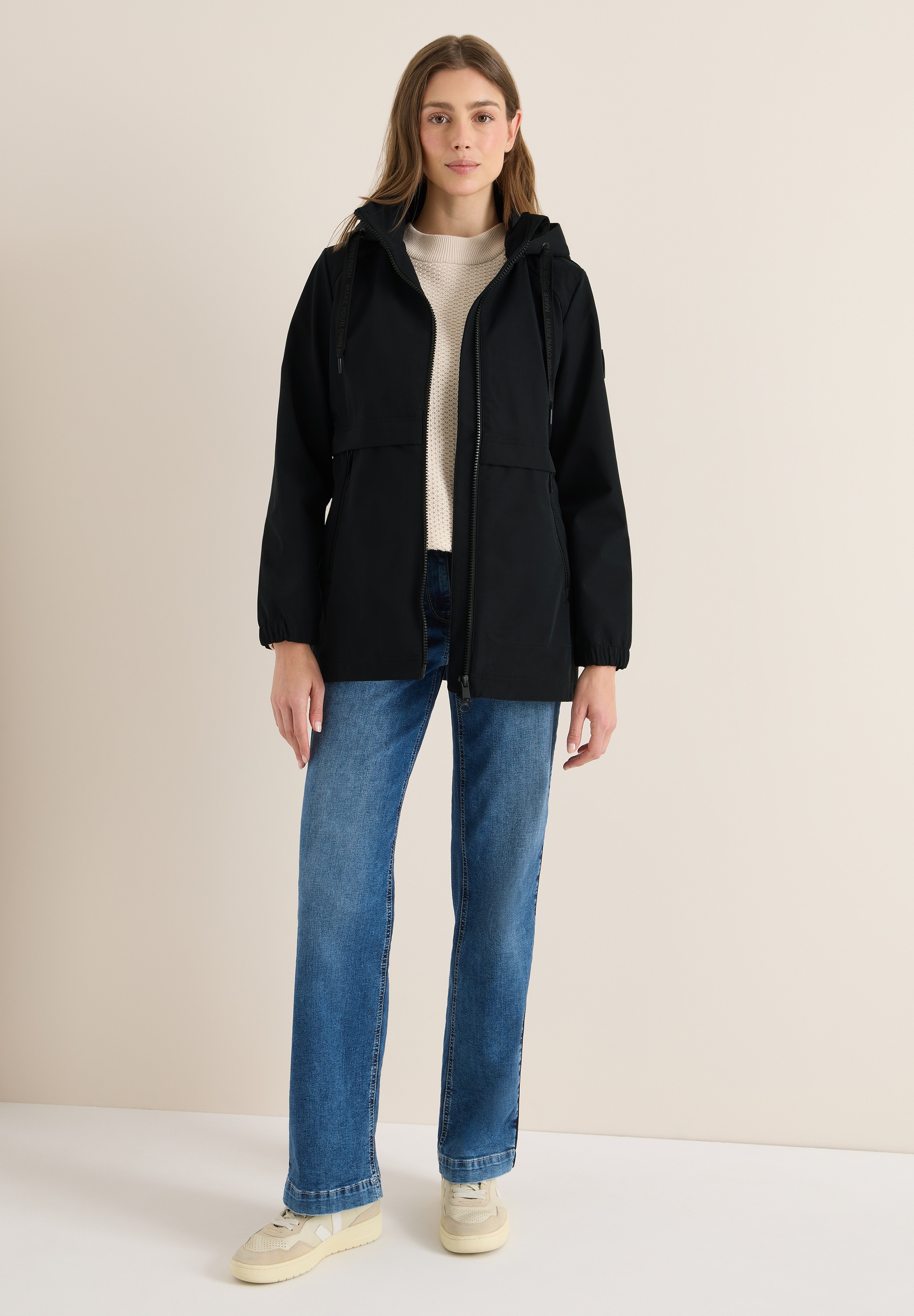 Thumbnail - Cecil Outdoorjacke mit Kapuze mit Kapuze mit Tunnelzugband