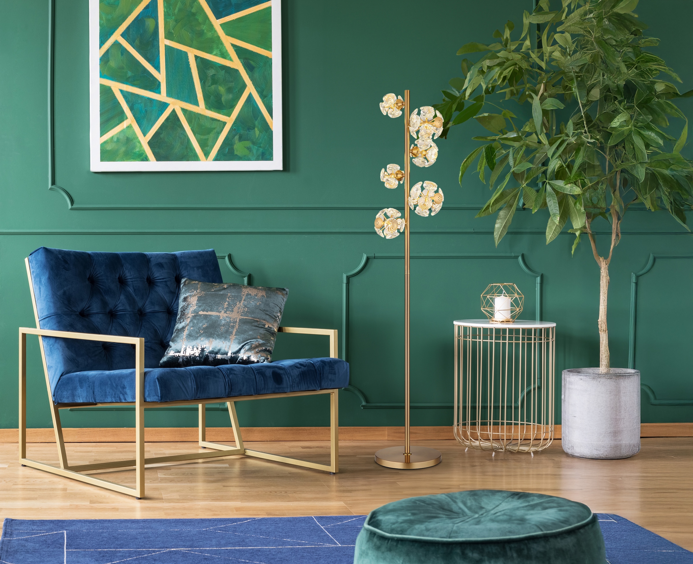 GLOBO LIGHTING Stehlampe »VIRINA« LED-Modul 1 Stk. Warmweiß