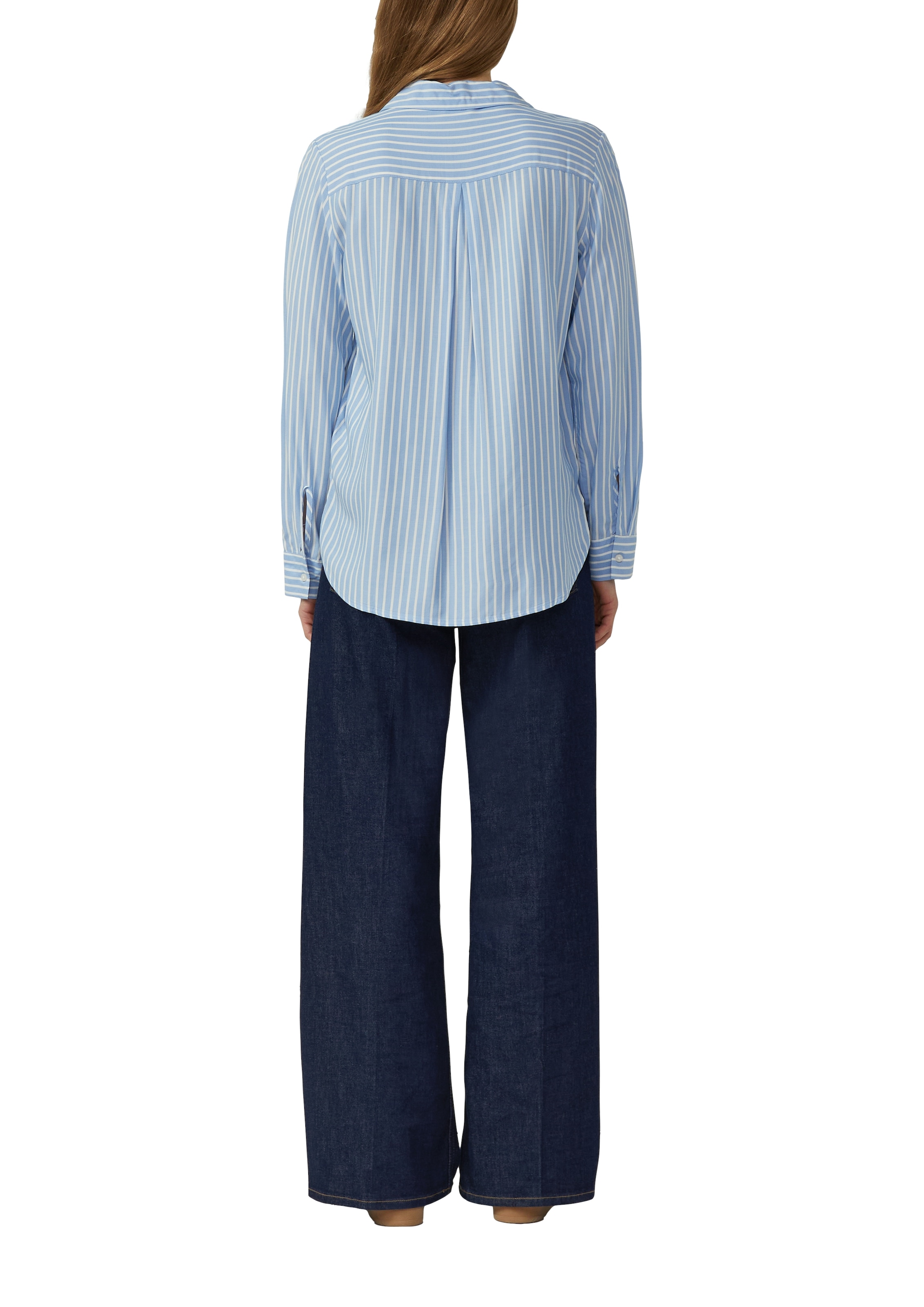 s.Oliver Langarmbluse im Streifen-Design und aus Viskose