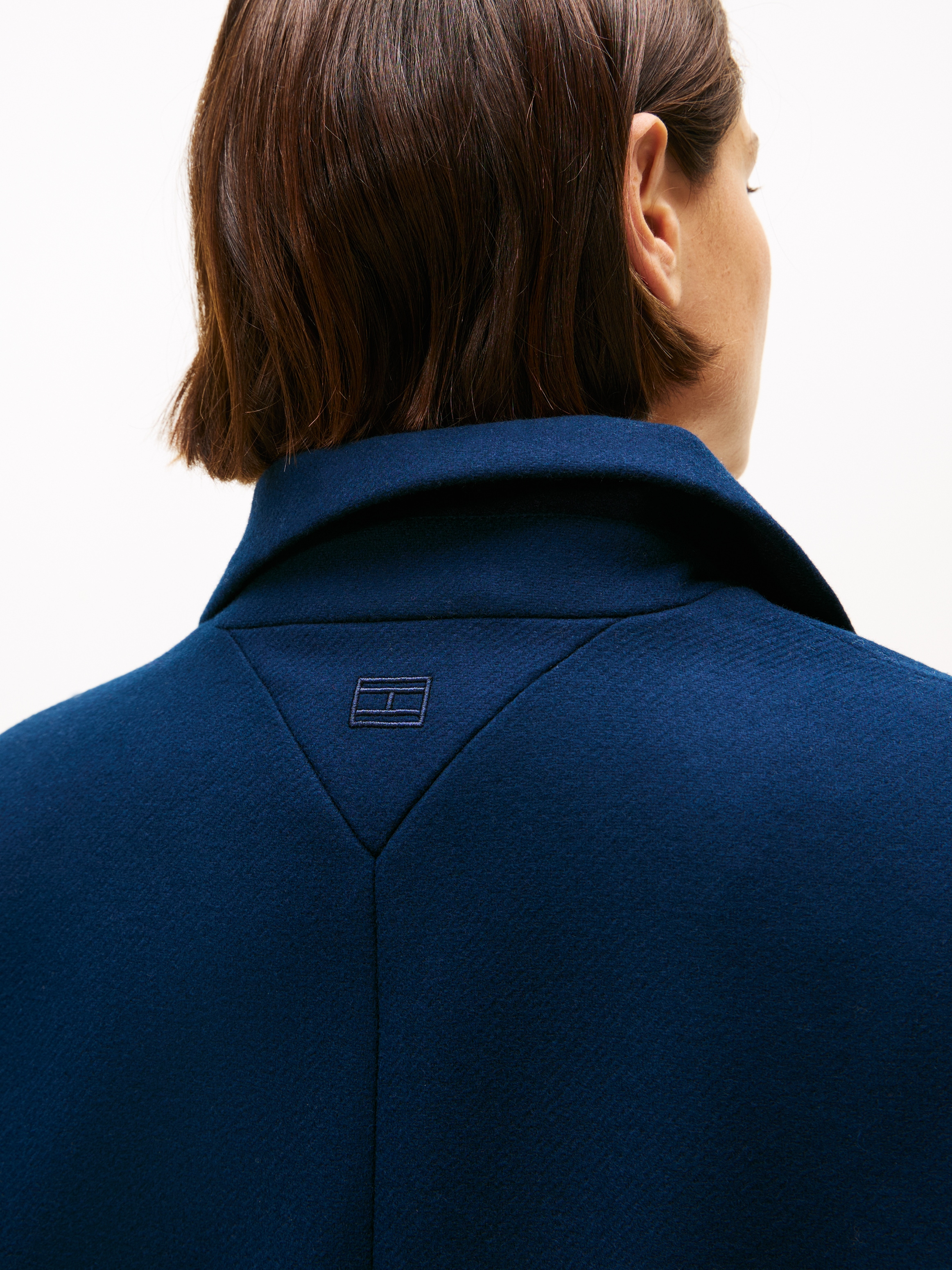 Tommy Hilfiger Curve Langmantel »CRV CLASSIC SB WOOL REG COAT«, in großen Größen, mit Wolle und Kaschmiranteil