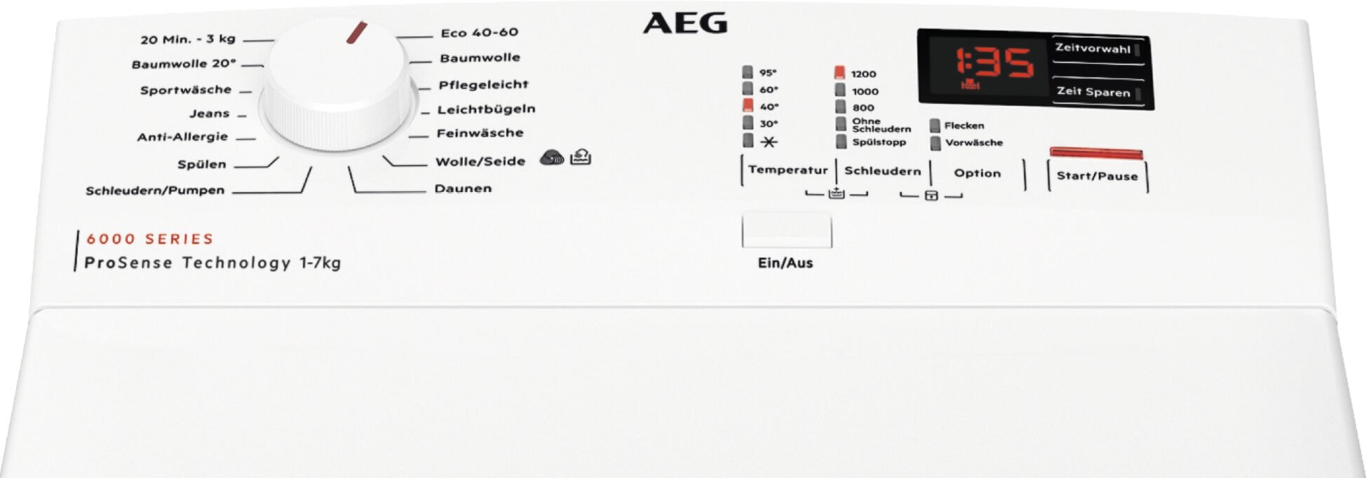 AEG Waschmaschine Toplader »LTR6N40270«, 7 kg, 1200 U/min
