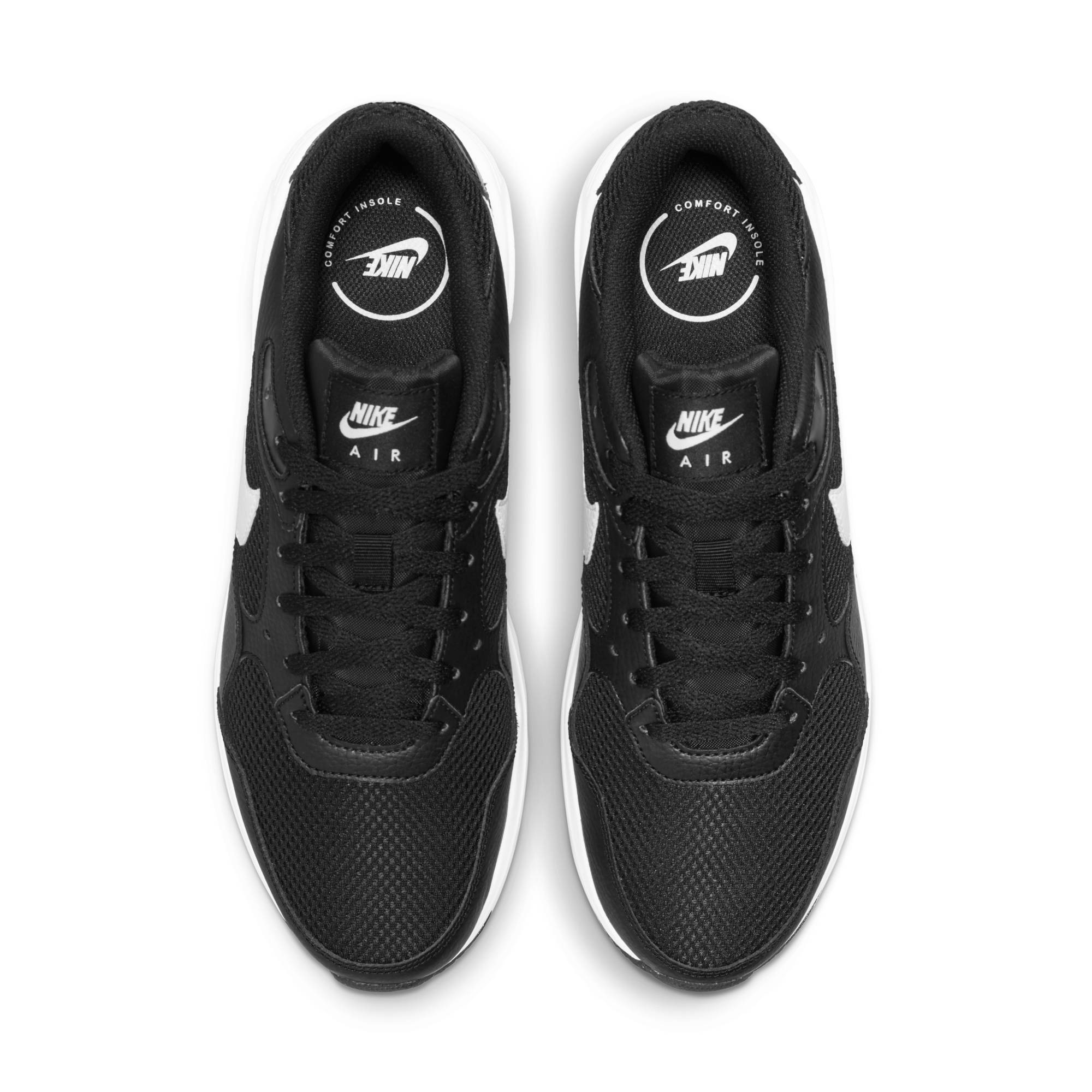 Sneaker NIKE SPORTSWEAR "AIR MAX SC", Herren, Gr. 45, schwarz-weiß (schwarz, weiß, schwarz), Leder, Textil, kontrastfarbene Details, unifarben, Schuhe Sneaker 5