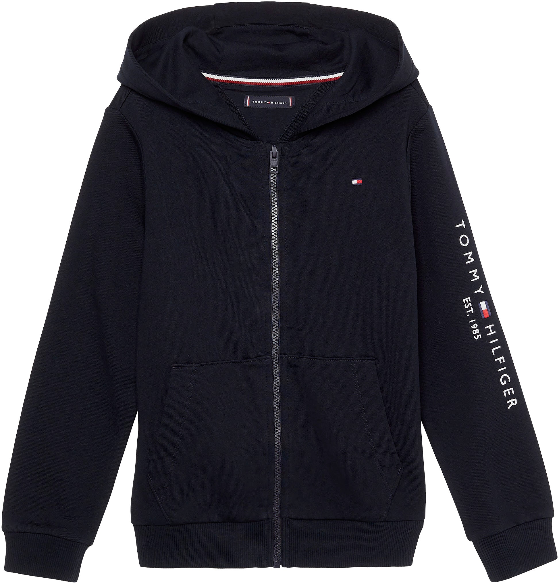 Tommy Hilfiger Kapuzensweatjacke »U ESSENTIAL ZIPTHROUGH HOODIE«, für Kinder