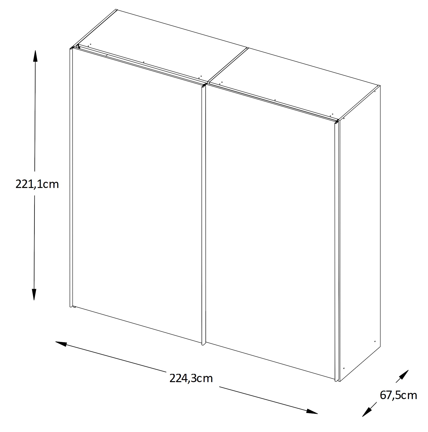 STAUD Schwebetürenschrank »Sinfonie Plus, edles Design in hochwertiger Qualität, Made in Germany«, Mit vier verschiedenen Ausstattungsvarianten