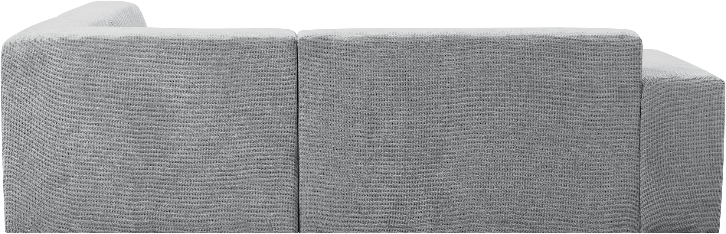 WERK2 Ecksofa »Zeus-M, tolles Sofa mit schönen Details, L-Form«, Curvy Trend Garnitur, urbane Optik, komfortable Wellenunterfederung