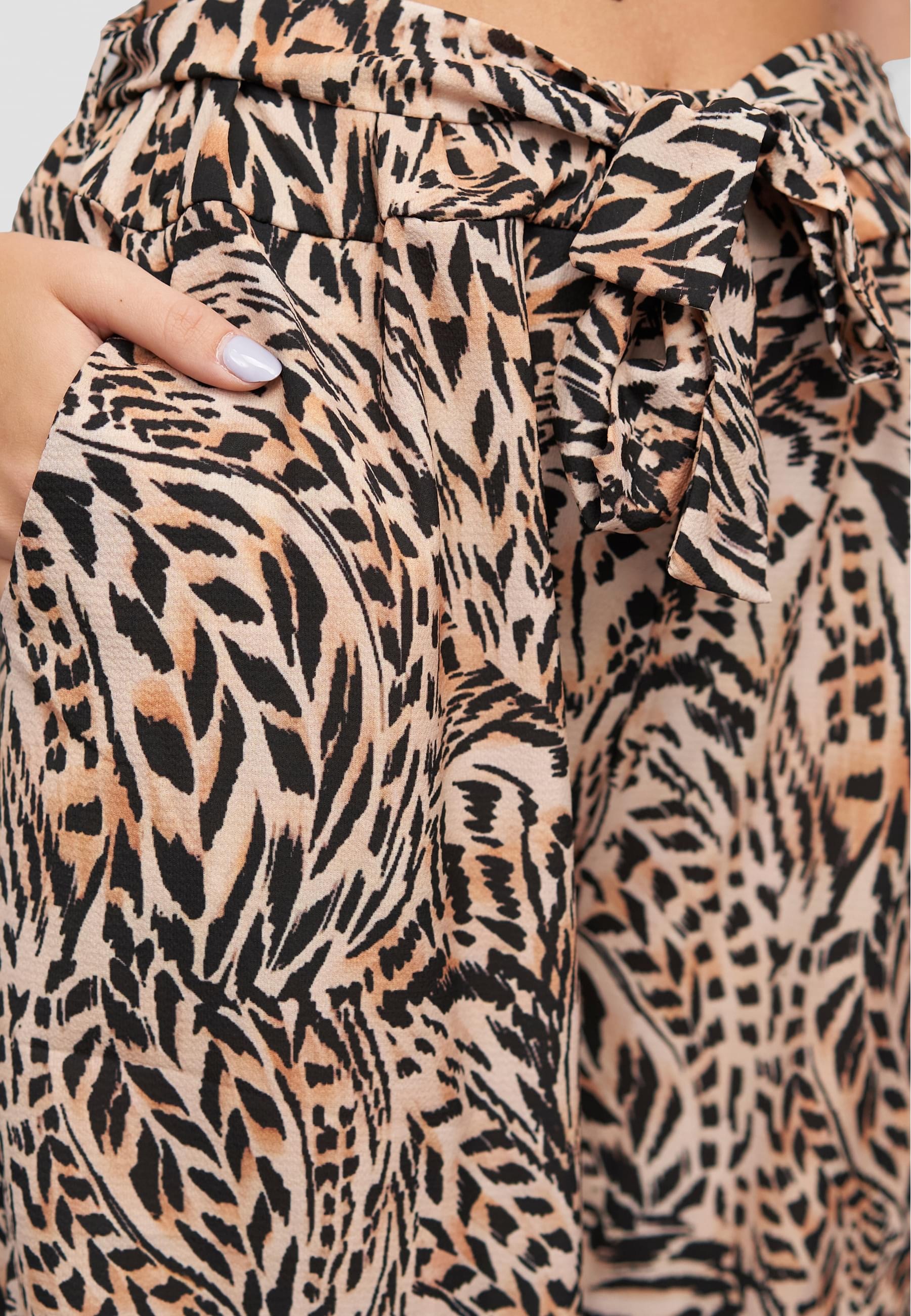 CLOUD 5IVE Stoffhose »CLOUD 5IVE Summer Pants with tie belt and aop leo print«