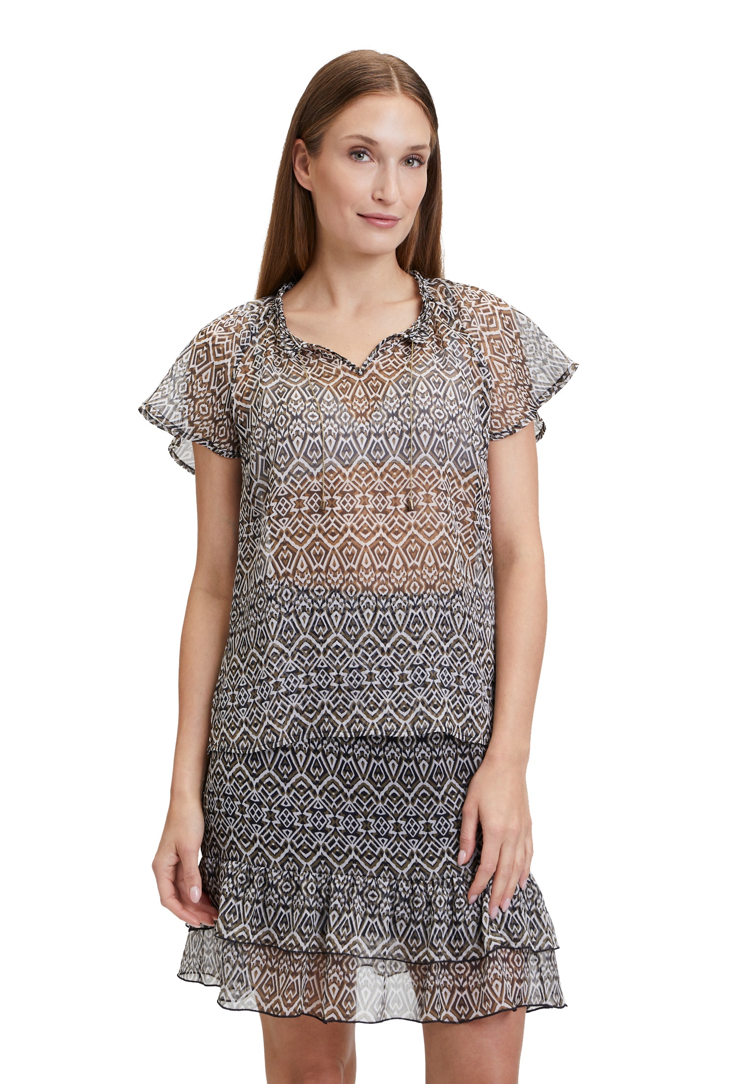 Cartoon Shirtbluse "Cartoon Damen Blusenshirt mit Schnürung" günstig online kaufen
