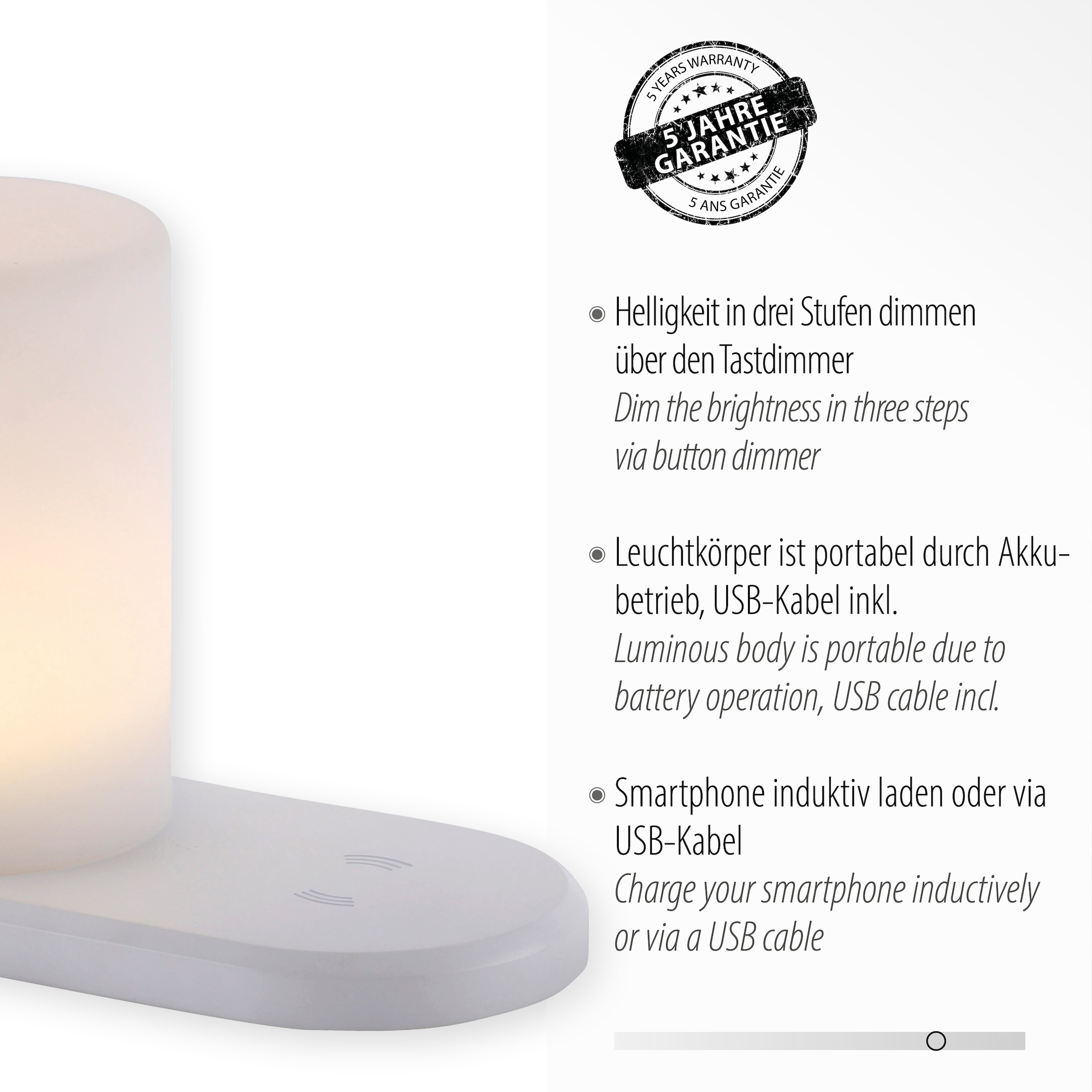 JUST LIGHT LED Außen-Tischleuchte »KENO«, 1 flammig, Leuchtmittel LED-Board | LED fest integriert, IP44