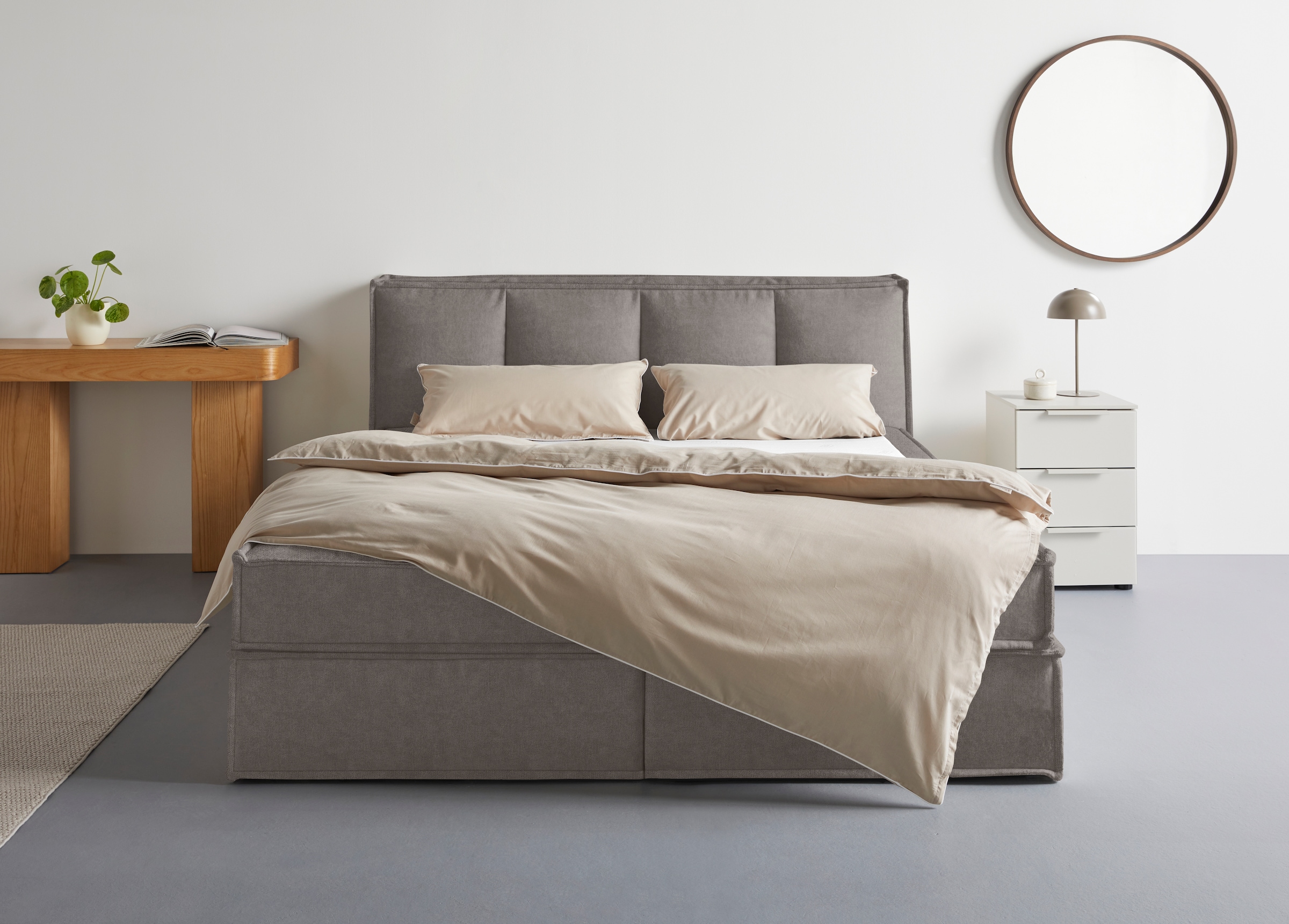 LeGer Home by Lena Gercke 1100000002199 "Addyson" Härtegrade H2, H3 und H4 wählbar, Boxspringbett inkl. Topper, 2 Matratzen