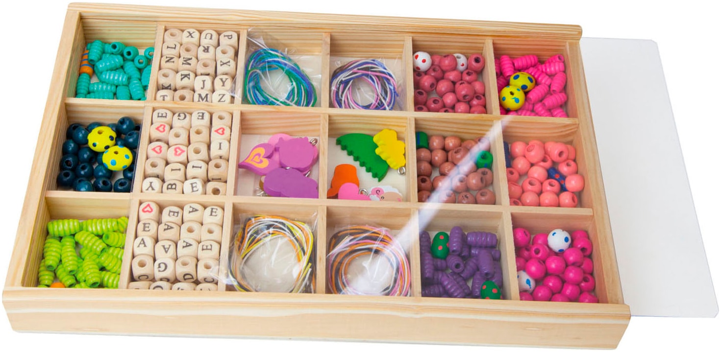 Lena® Kreativset »Holzperlen Holzkassette, groß«