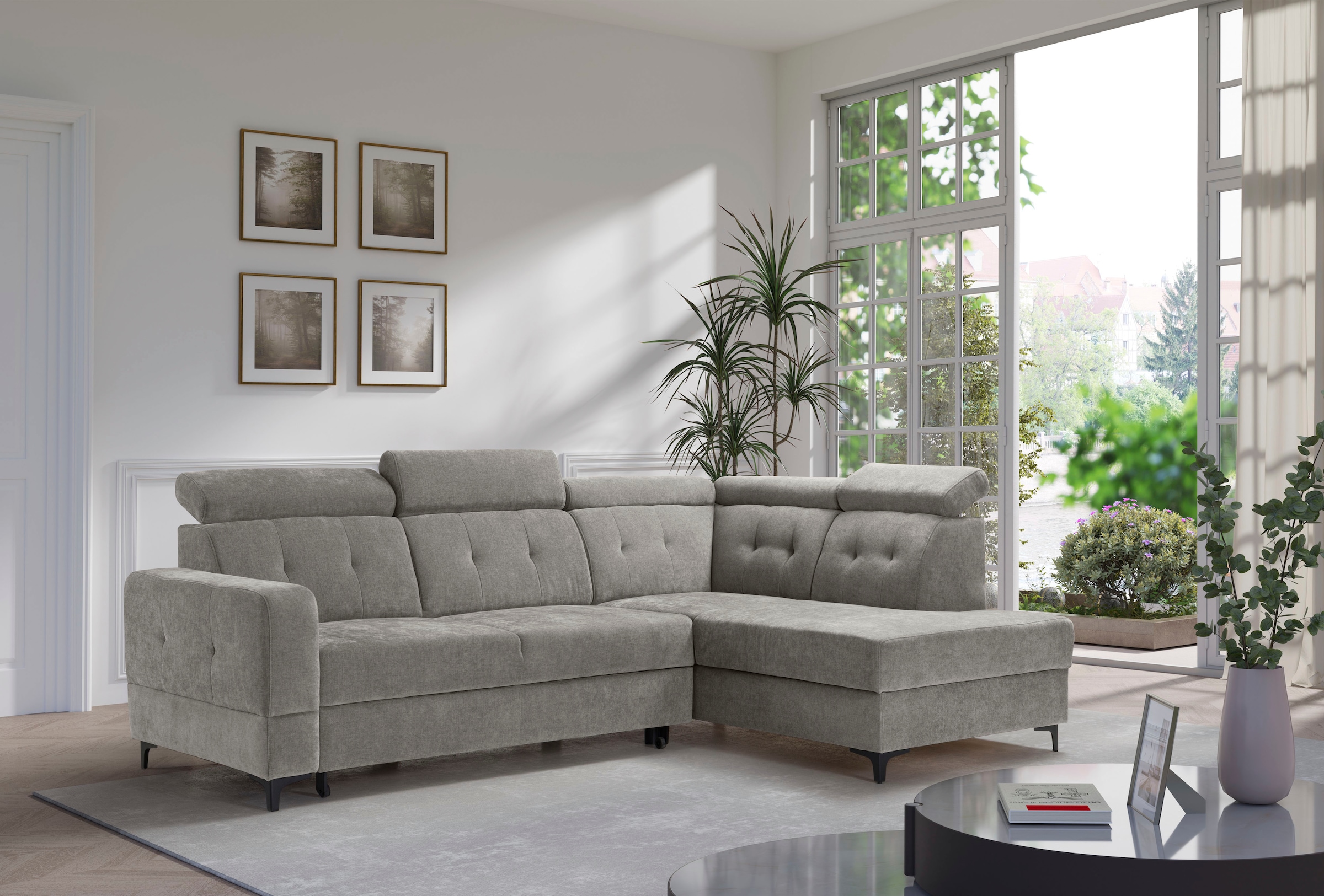exxpo - sofa fashion Ecksofa "Monte, Kopfteile verstellbar, optional mit Be günstig online kaufen