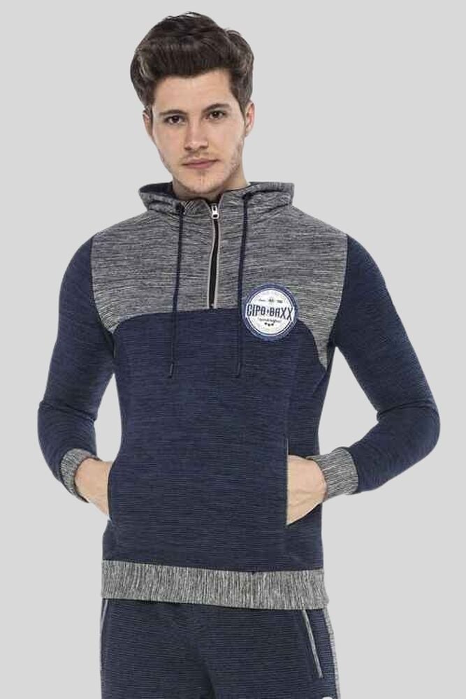 Cipo & Baxx Kapuzensweatshirt "Sweatshirts", 1 Stk. mit Zipper und Konstras günstig online kaufen
