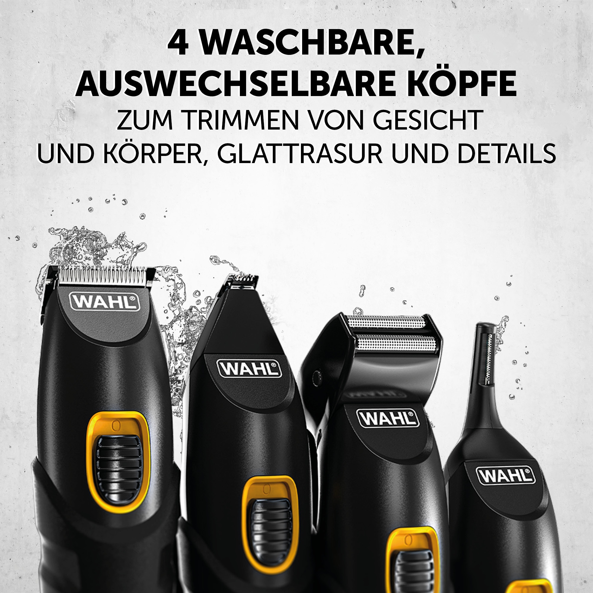 Wahl Multifunktionstrimmer »Extreme Grip Advanced«, 14 Aufsätze, Rutschfester Griff, Lithium-Ionen-Technologie, USB Aufladung