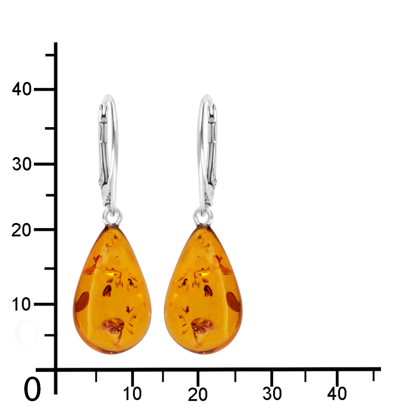 OSTSEE-SCHMUCK Paar Ohrhänger »Ostsee-Schmuck Ohrhänger Tropfen ca. 20 x 12 mm«, (2 tlg.)