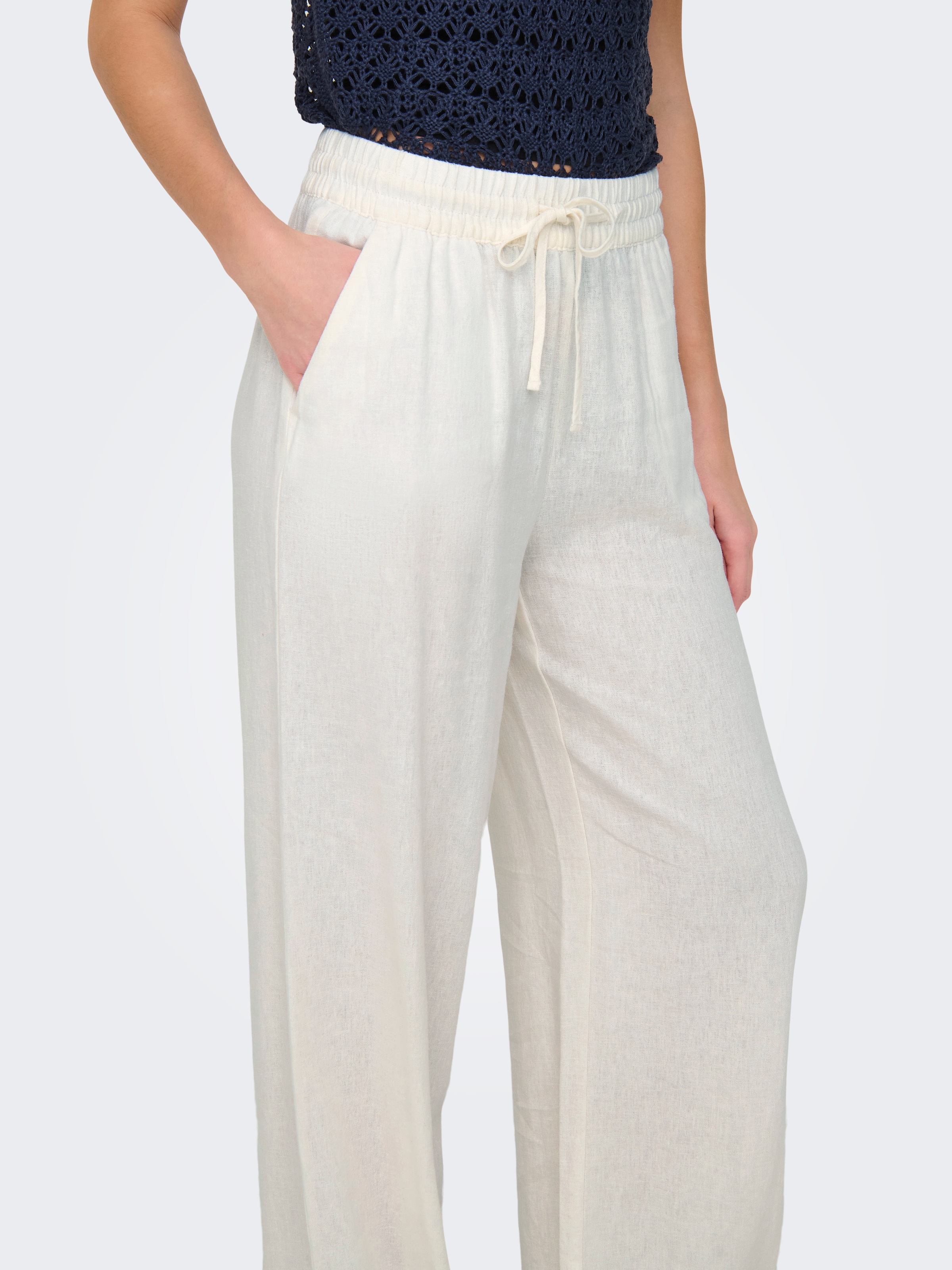 JDY Schlupfhose "JDYSAY LINEN HW WIDE PANT WVN NOOS" Sommerhose mit Leinen günstig online kaufen