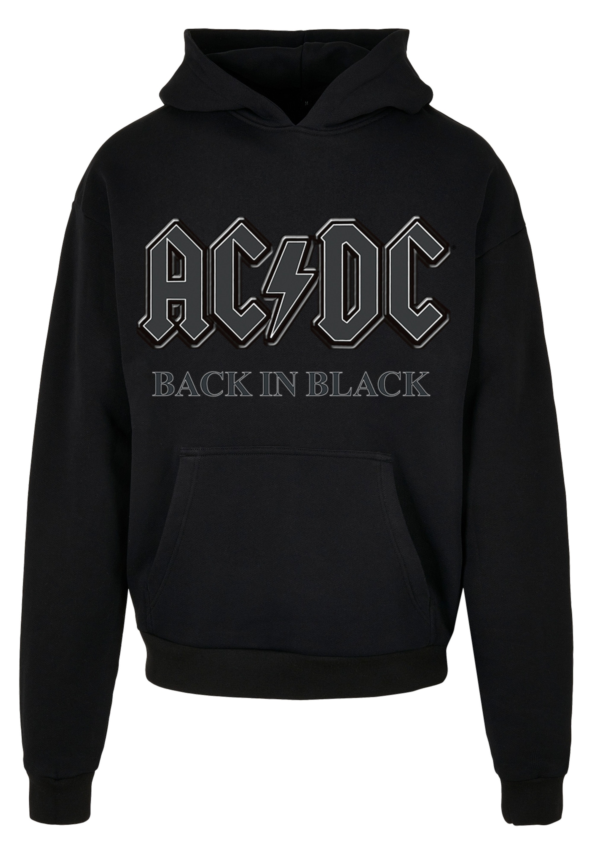 F4NT4STIC Kapuzenpullover "PLUS SIZE ACDC Back in Black", Print