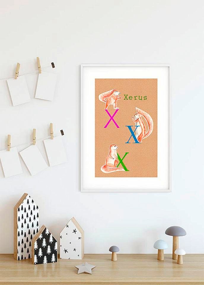 Komar Bild »ABC Animal X«, Buchstaben, (1 St.), Wandbild zur Dekoration - ohne Rahmen