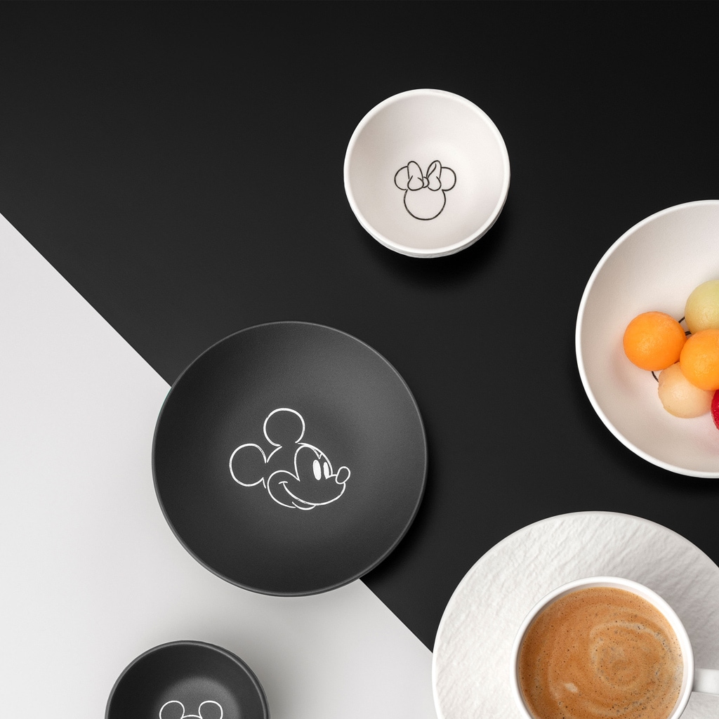 Villeroy & Boch Schale »Dessertschalen Manufacture Rock - Mickey Mouse ø 13,2 cm 6er Set schwarz« 6 Spülmaschinenfest, Mikrowellensicher