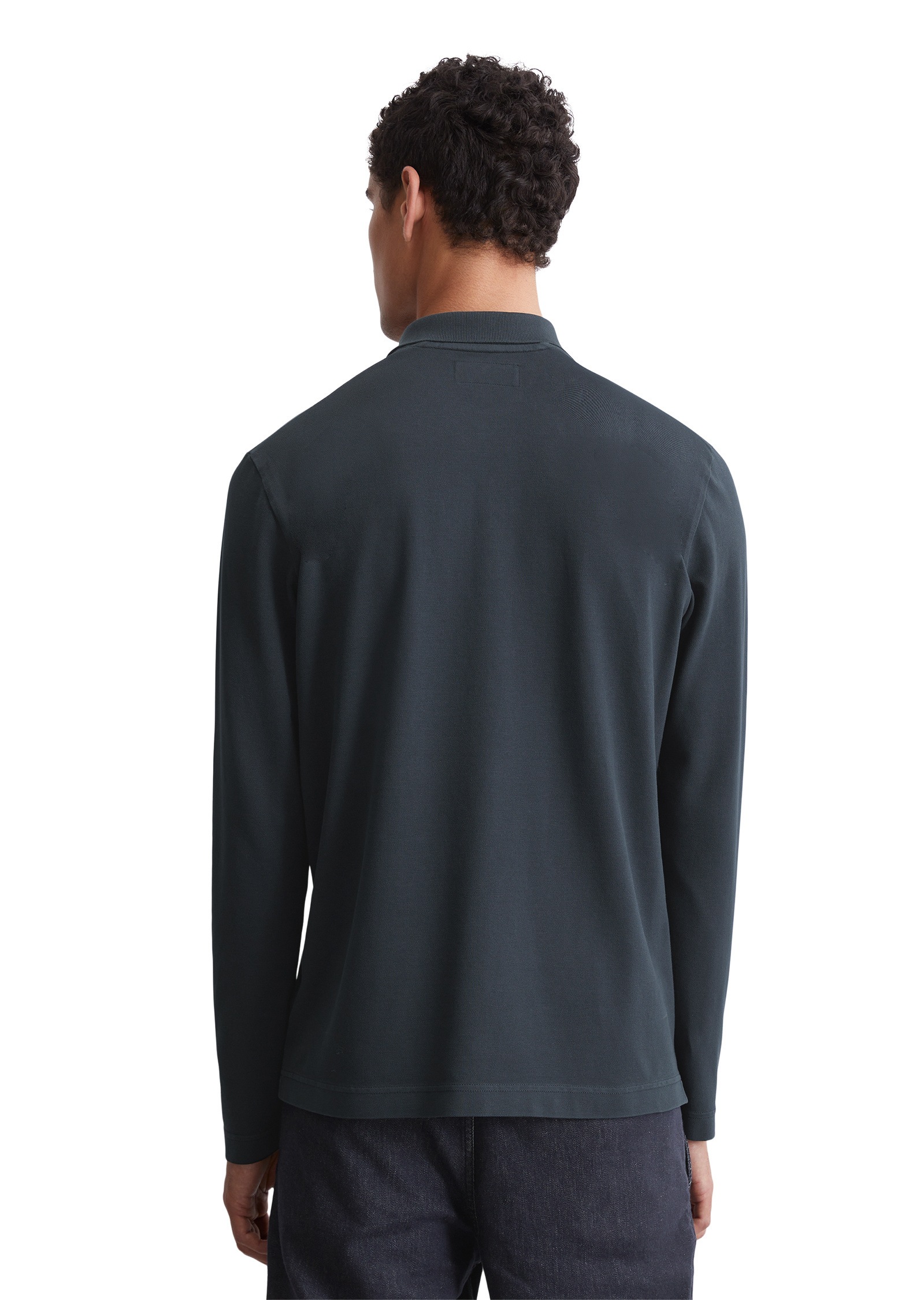 Marc O'Polo Langarm-Poloshirt »aus Bio-Baumwolle mit Elasthan«