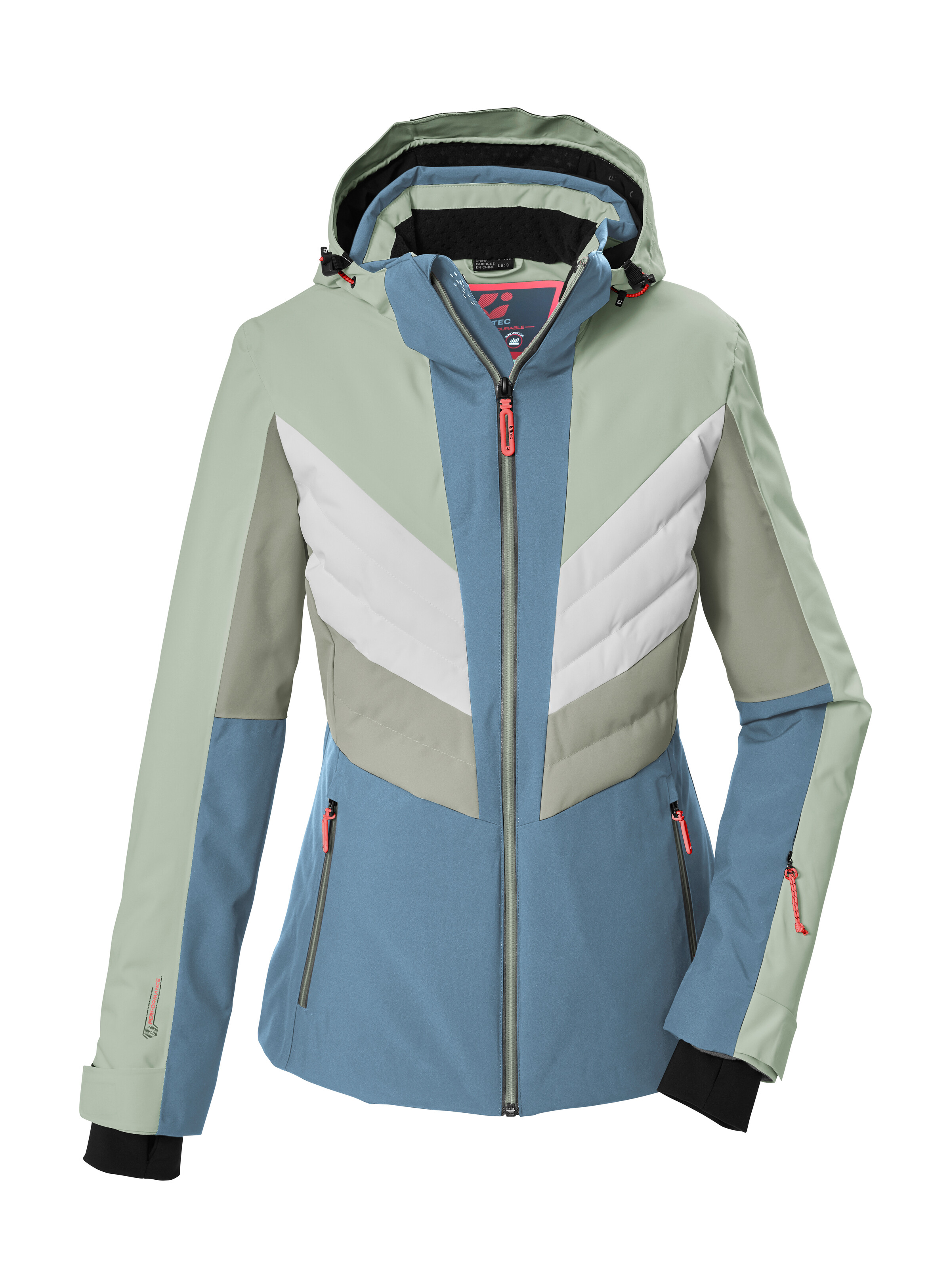 Killtec Skijacke "KSW 107 WMN SKI JCKT" Wasserdichte, atmungsaktive Skijacke mit abnehmbarer Kapuze