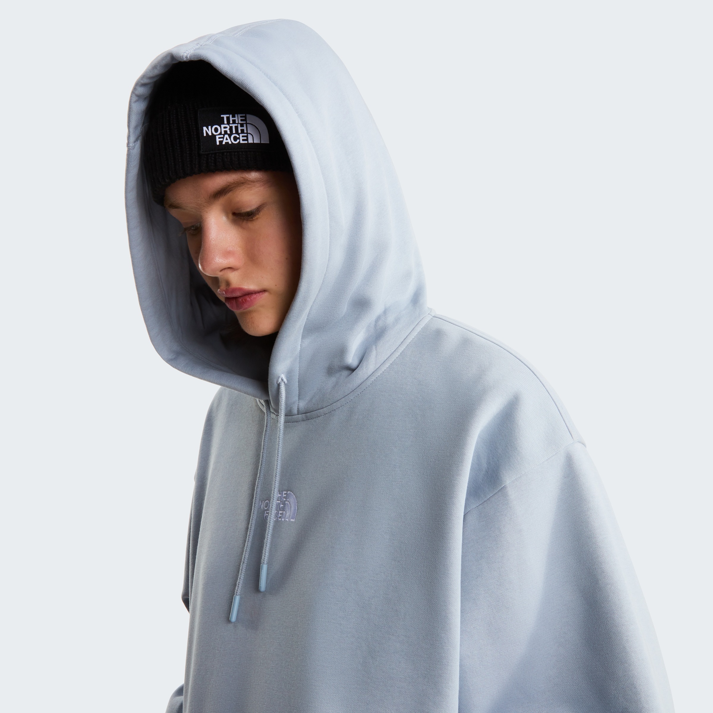The North Face W Essential Oversize Hoodie Frost Grey L 3