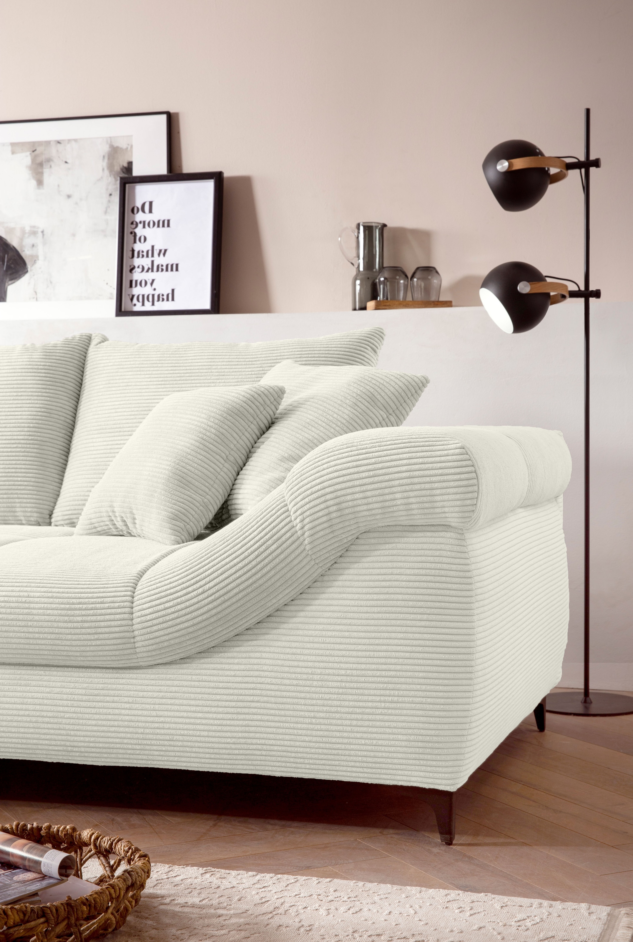 Mr. Couch Ecksofa »Ronaldo, L-Form, wahlweise mit Kaltschaum« mit Kaltschaum, bis 140 kg pro Sitzplatz belastbar