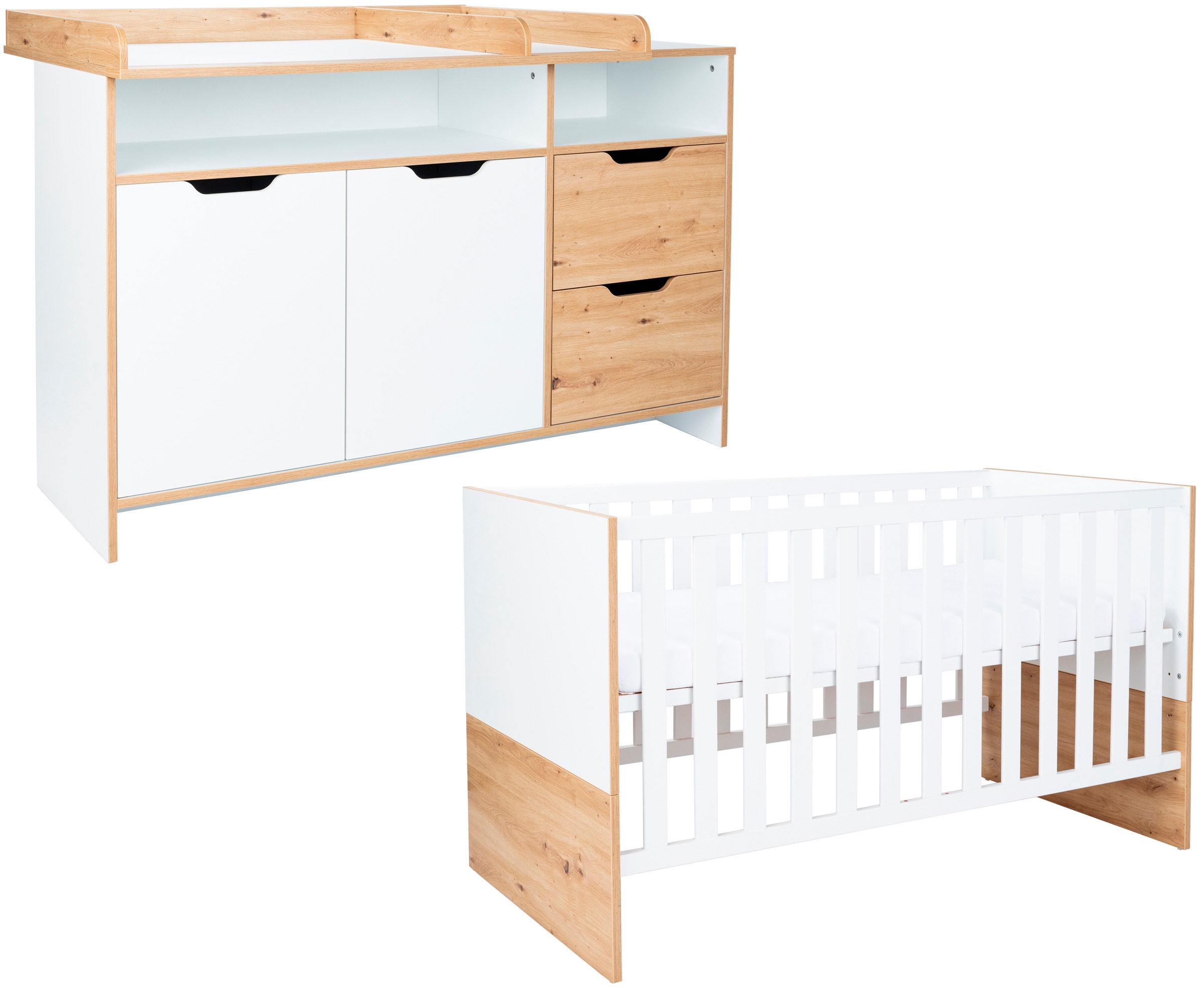 Babymöbel-Set »Babyzimmer Set »Maxim« 2-teilig«, (Spar-Set, 2 tlg., Babymöbel-Set...