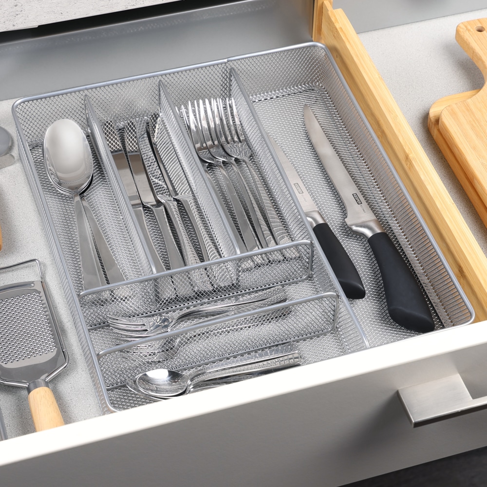 KESPER® Besteckeinsatz »Besteckkasten mit 6 Fächern aus Metall«, (1 St.), Organizer mit durchdachter Fächeraufteilung