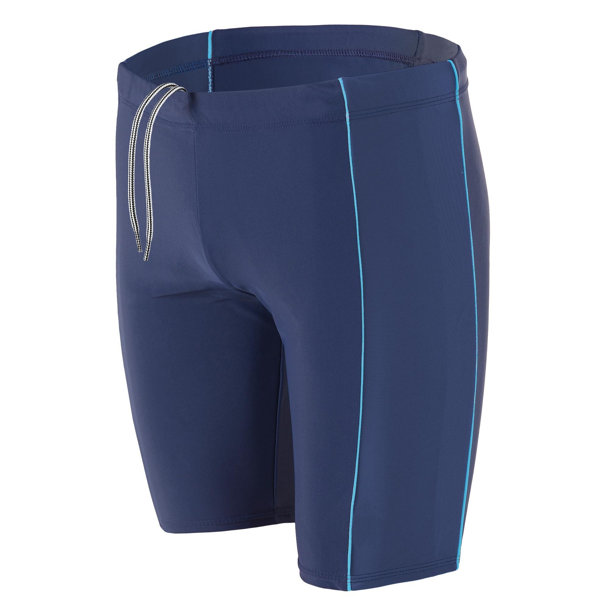 AQUARTI Herren Badehose "Badehose Aquarti Herren Lange Badehose mit Kontrast-Paspel Jammer", blau, Gr. XXL, Obermaterial: 80% Polyamid PA. 20%