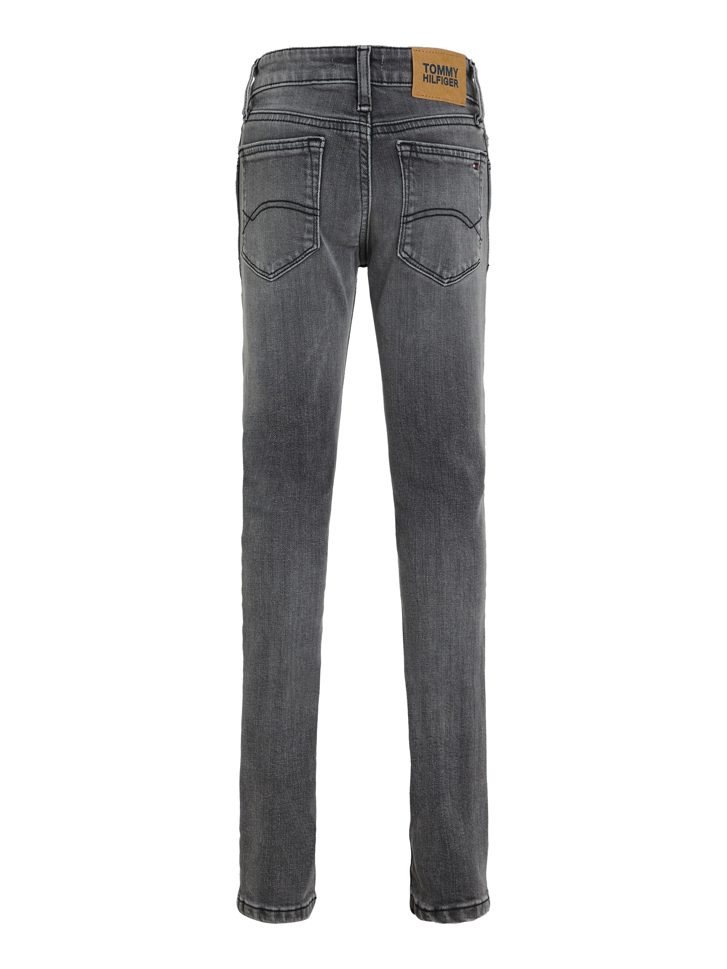 Tommy Hilfiger Skinny-fit-Jeans »NORA SKINNY MID GREY WASH DENIM«, Kinder bis 16 Jahre mit Logoprägung