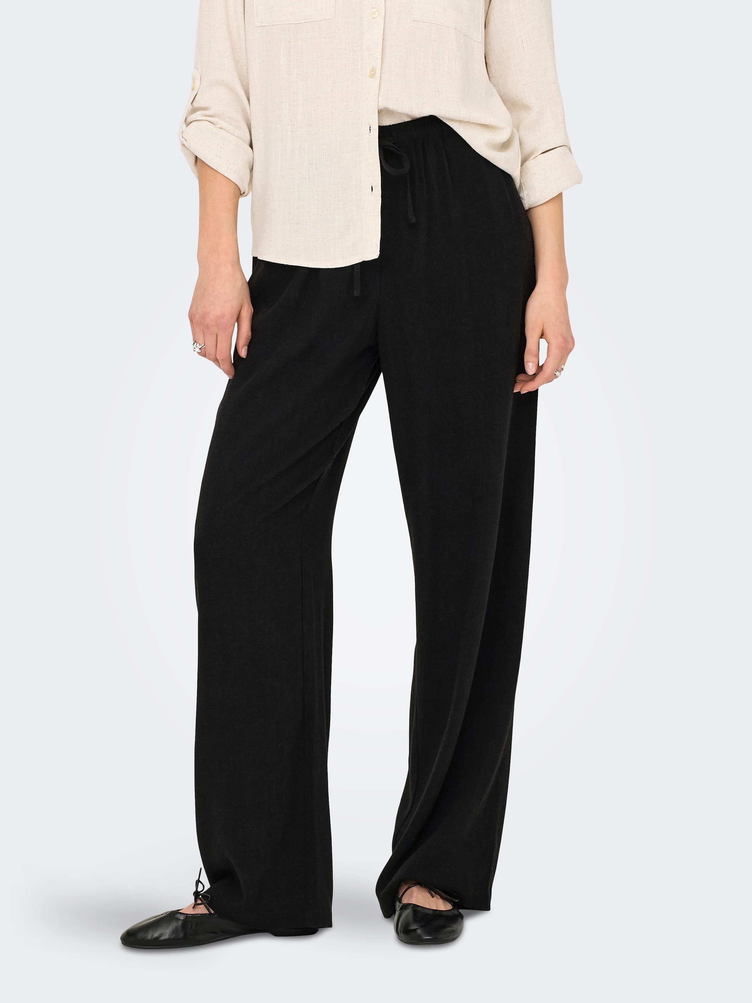 ONLY Schlupfhose "ONLSIESTA MW PULL-UP LINEN BL PNT NOOS" Viskosemischung günstig online kaufen