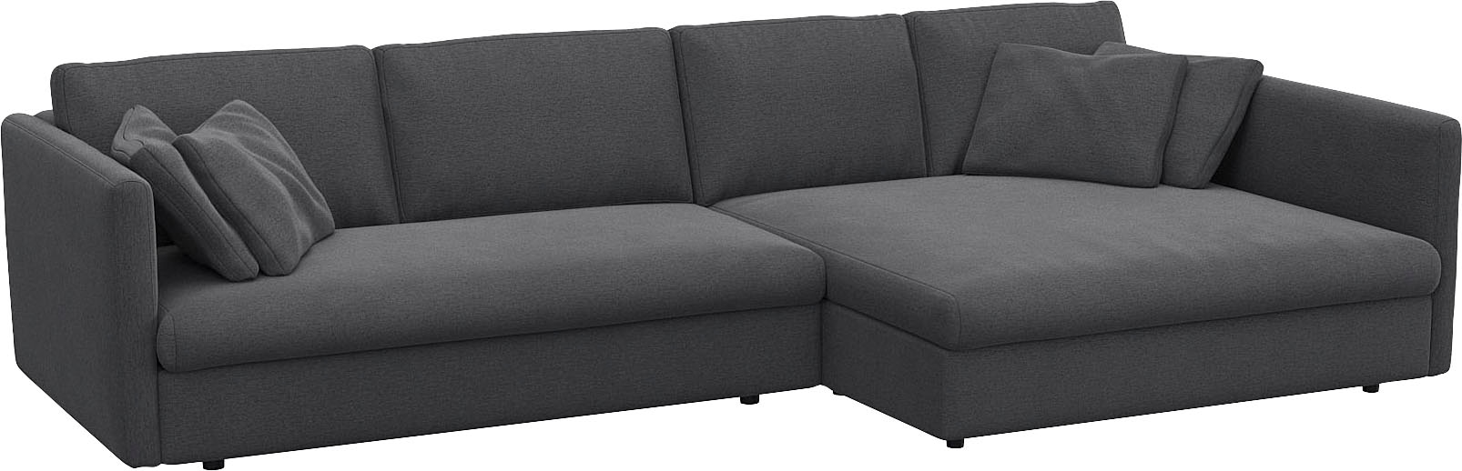 FLEXLUX Ecksofa »Lovane«, Weich & anschmiegsam, große Sitztiefe auf Kaltschaum, Dekokissen inkl.