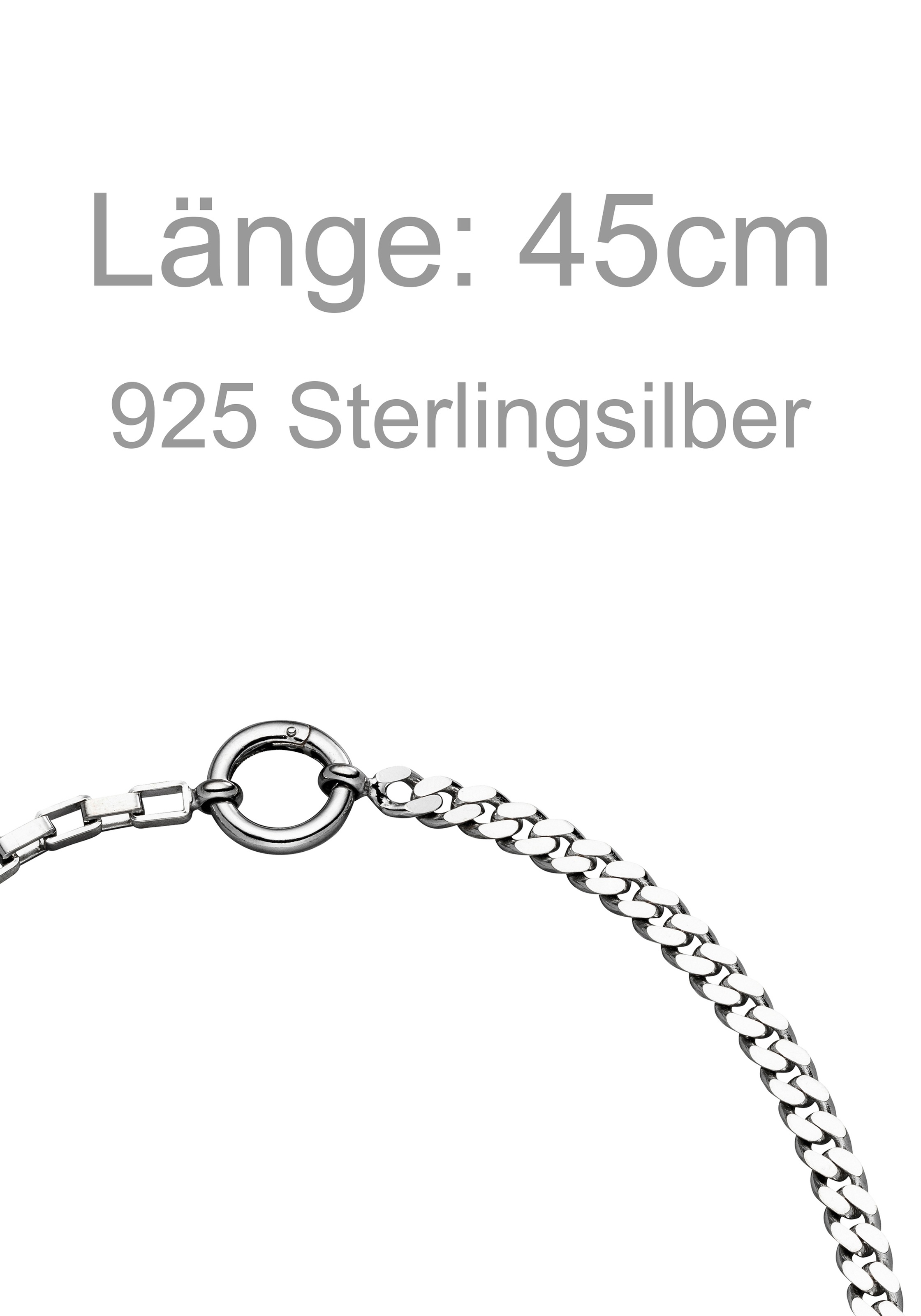 JOBO Kette ohne Anhänger »Split-Chain Statement« 925 Silber 45 cm