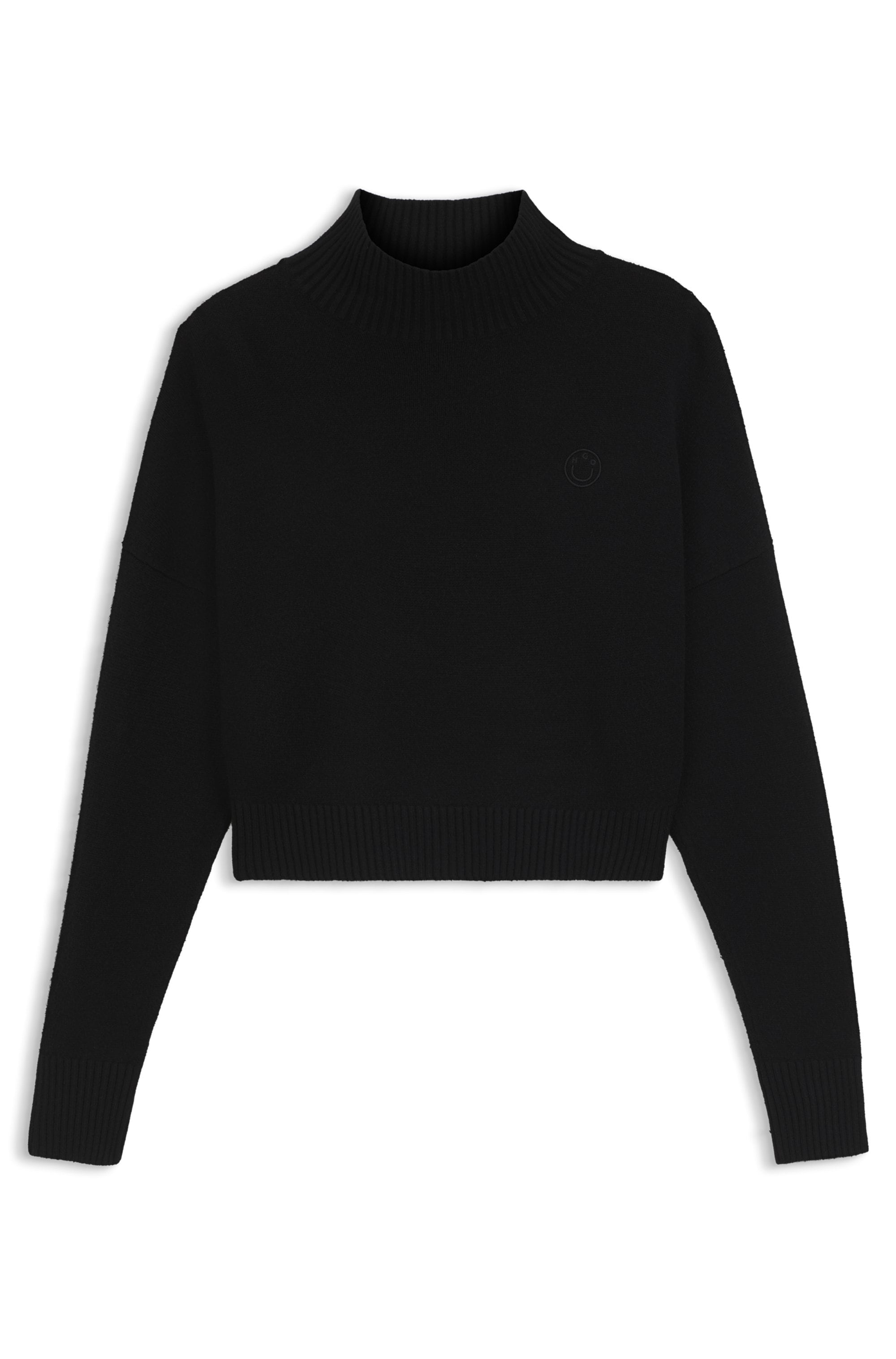 HUGO Blue Stehkragenpullover "Sesty", in Cropped-Länge, Oversize Fit günstig online kaufen