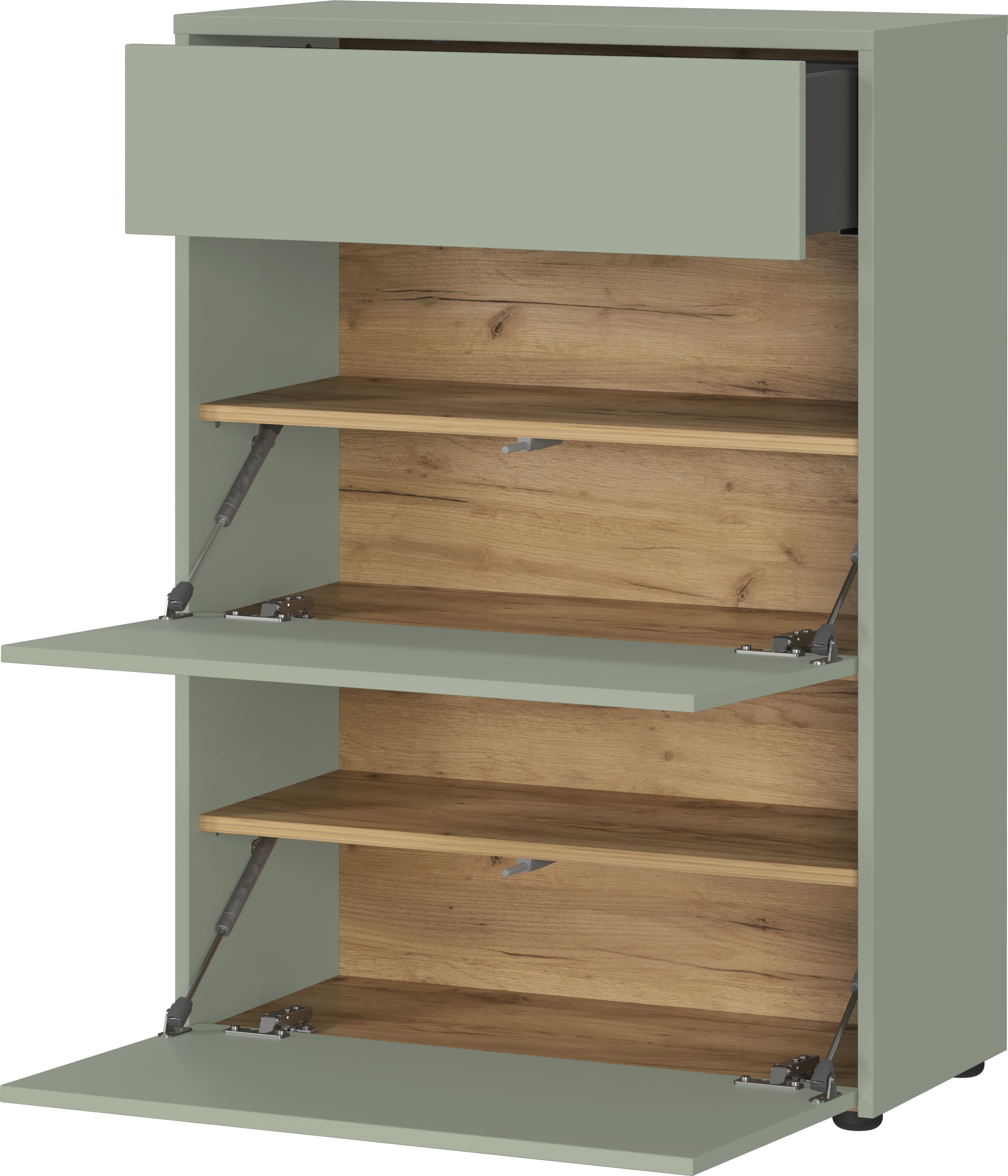 GERMANIA Schuhschrank »Binetto« 1 Stk. tlg. Schuhschrank mit einer Schublade, zwei Klappen und Push-to-open Tech.