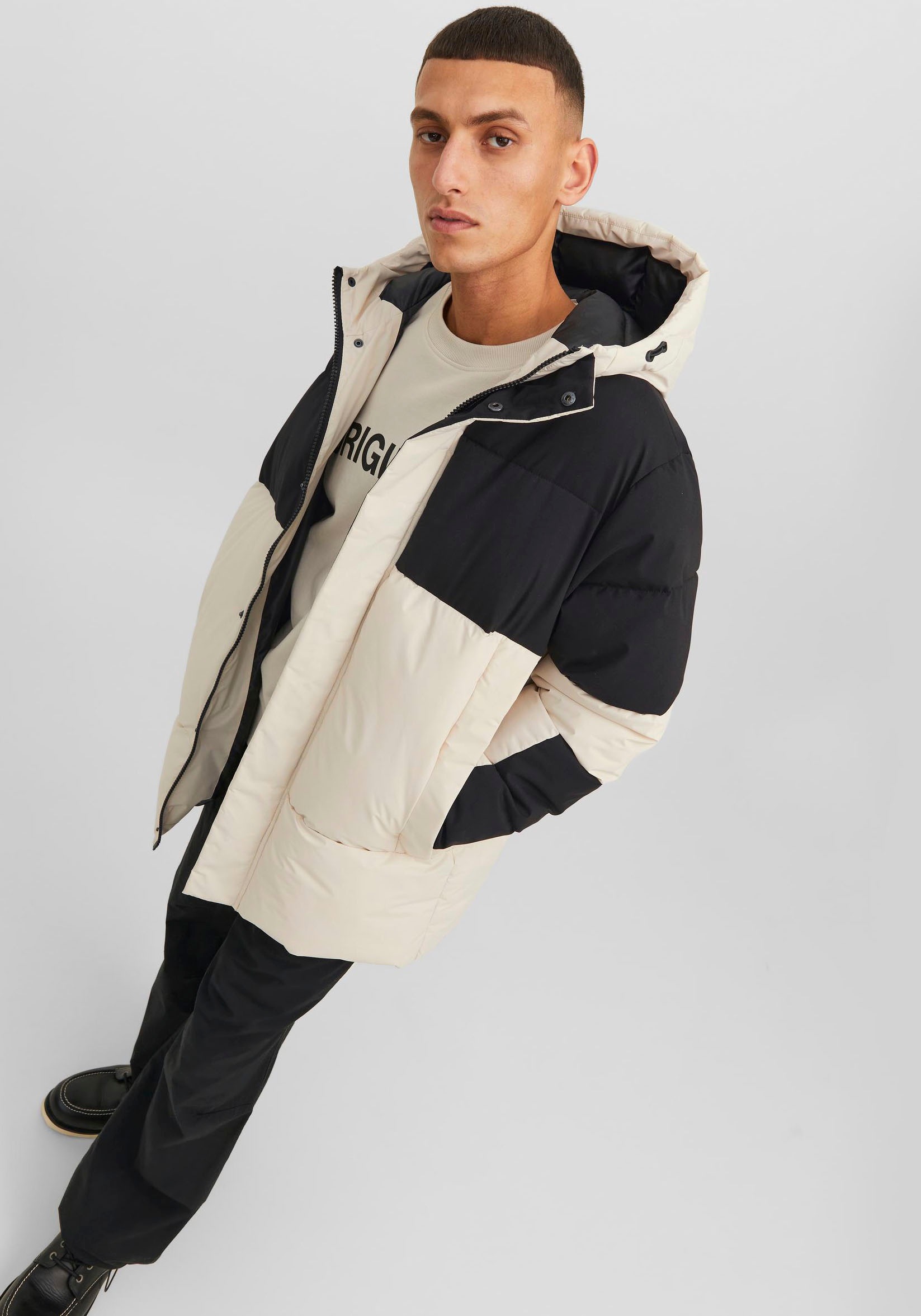 Jack & Jones Steppjacke "JJEFORCE PUFFER SN", mit Kapuze günstig online kaufen