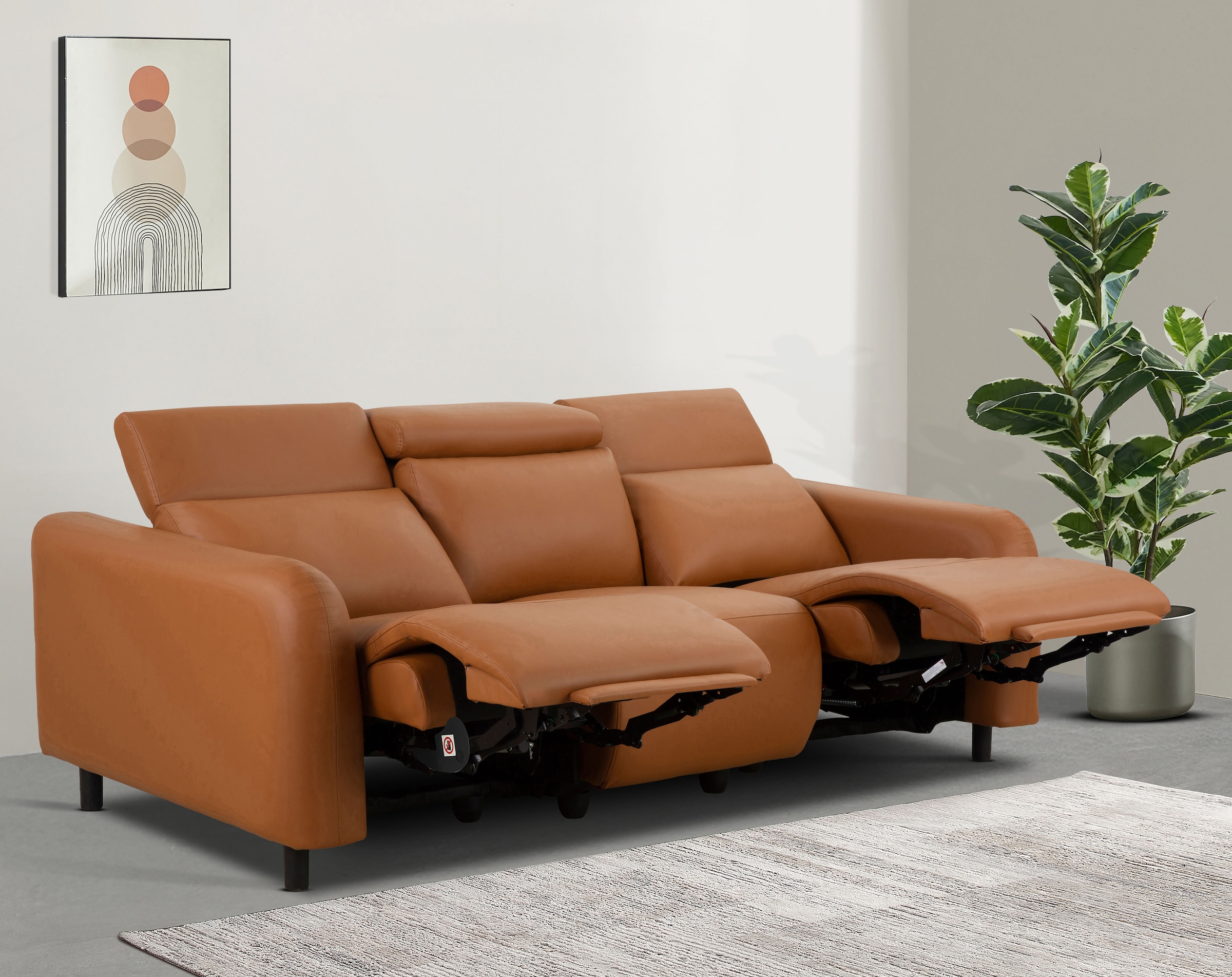 Home affaire 3-Sitzer "SKAANE Kunstleder, Sofa mit manueller-u. elektrische günstig online kaufen