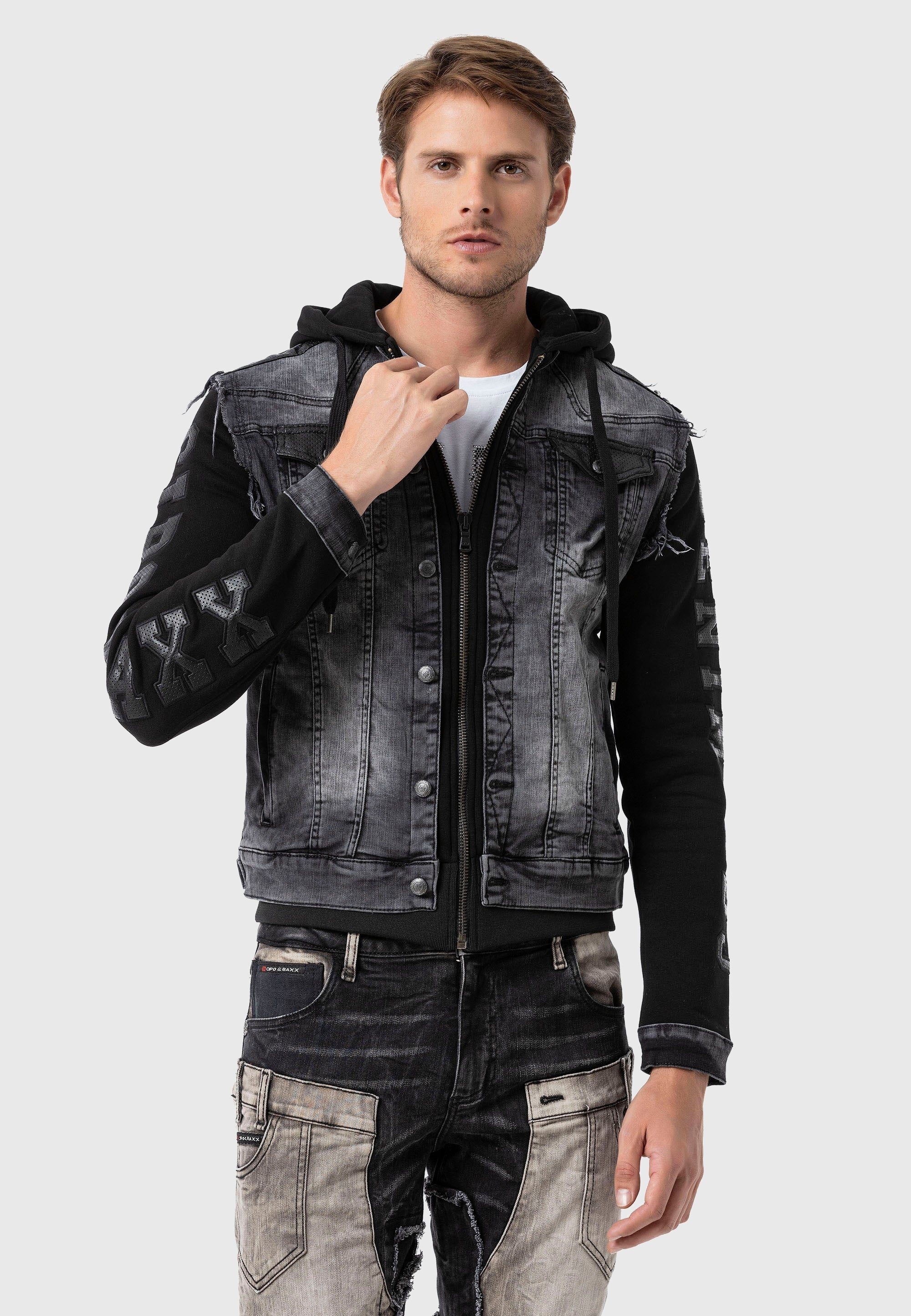 Cipo & Baxx Outdoorjacke »Jacke«, mit Kapuze, mit abnehmbarer Innenjacke