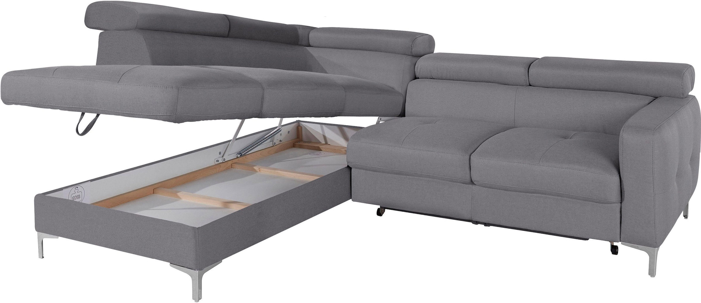 COTTA Ecksofa »Sammy L-Form«, inklusive Kopfteilverstellung, wahlweise mit Bettfunktion