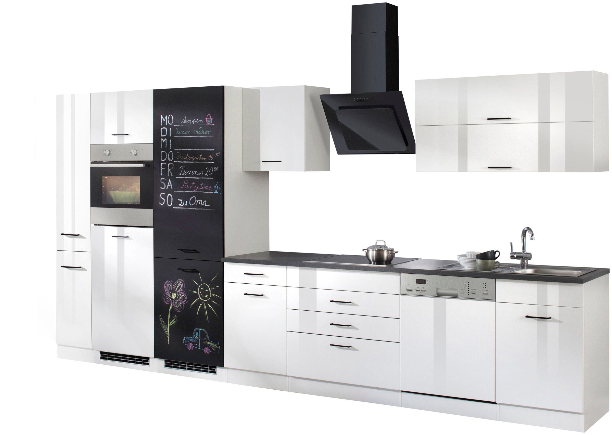 KOCHSTATION Küchenzeile »KS-Trier«, mit E-Geräten, Breite 390 cm